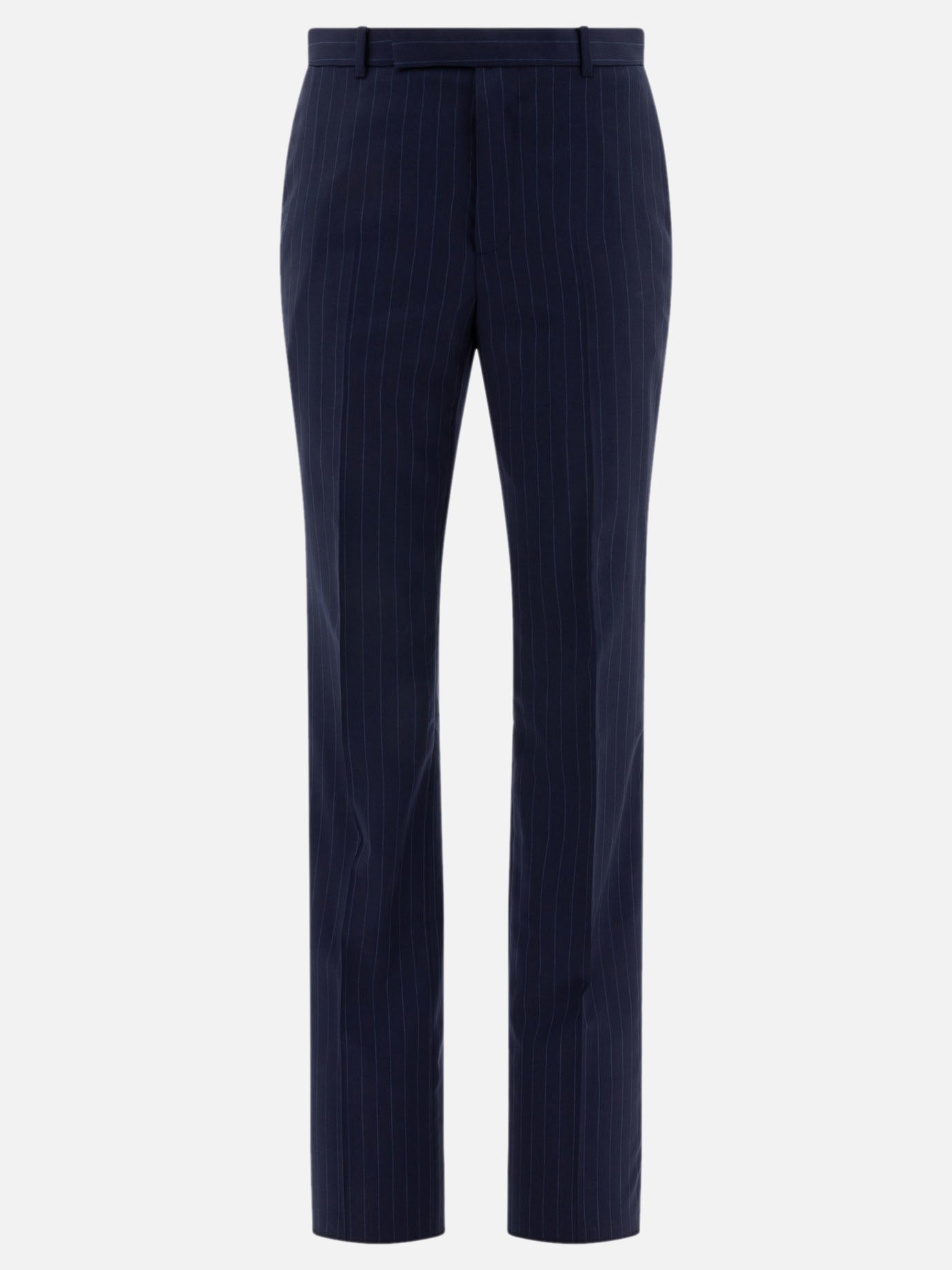 Pinstriped tailored trousers