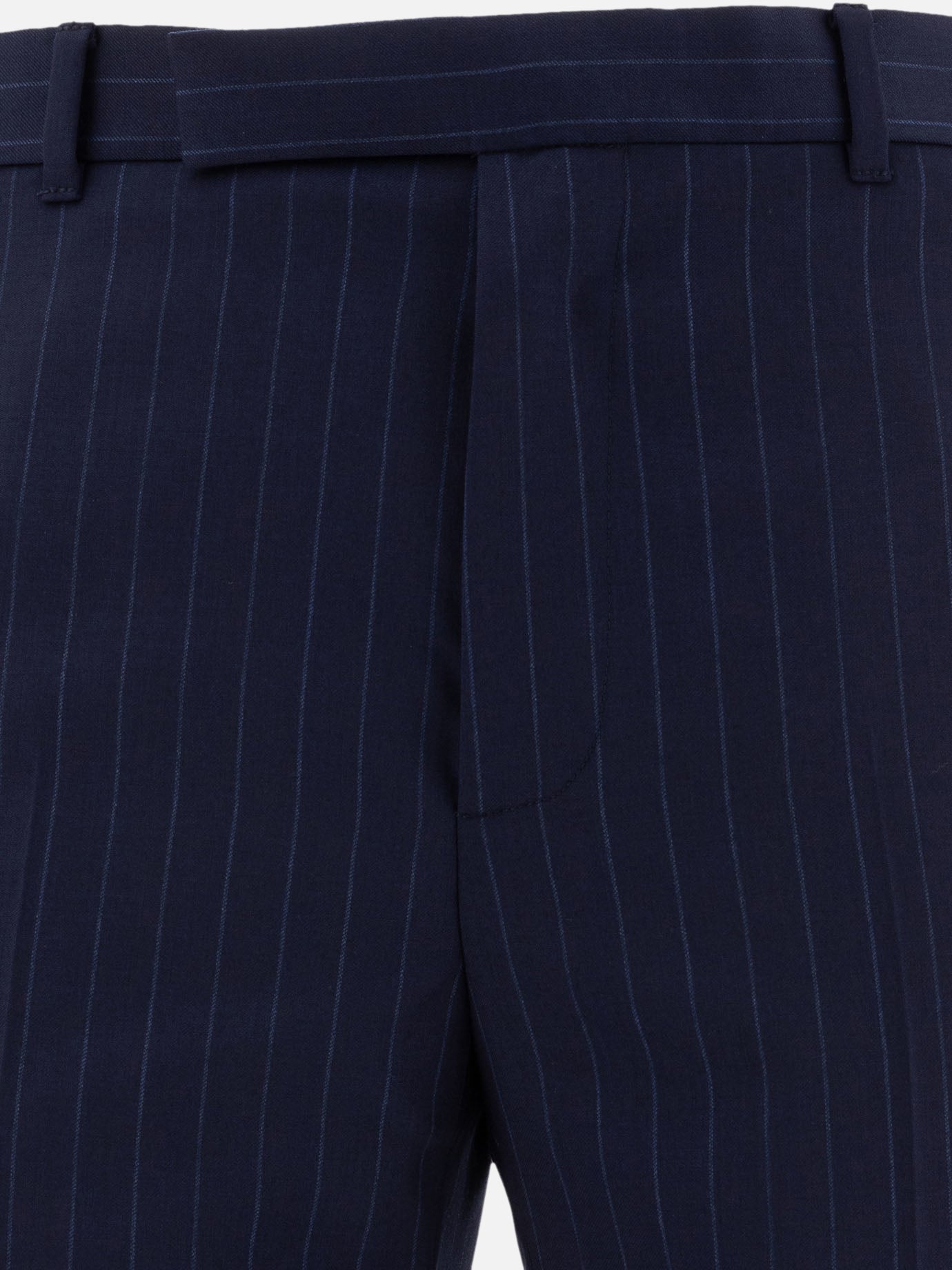 Pinstriped tailored trousers