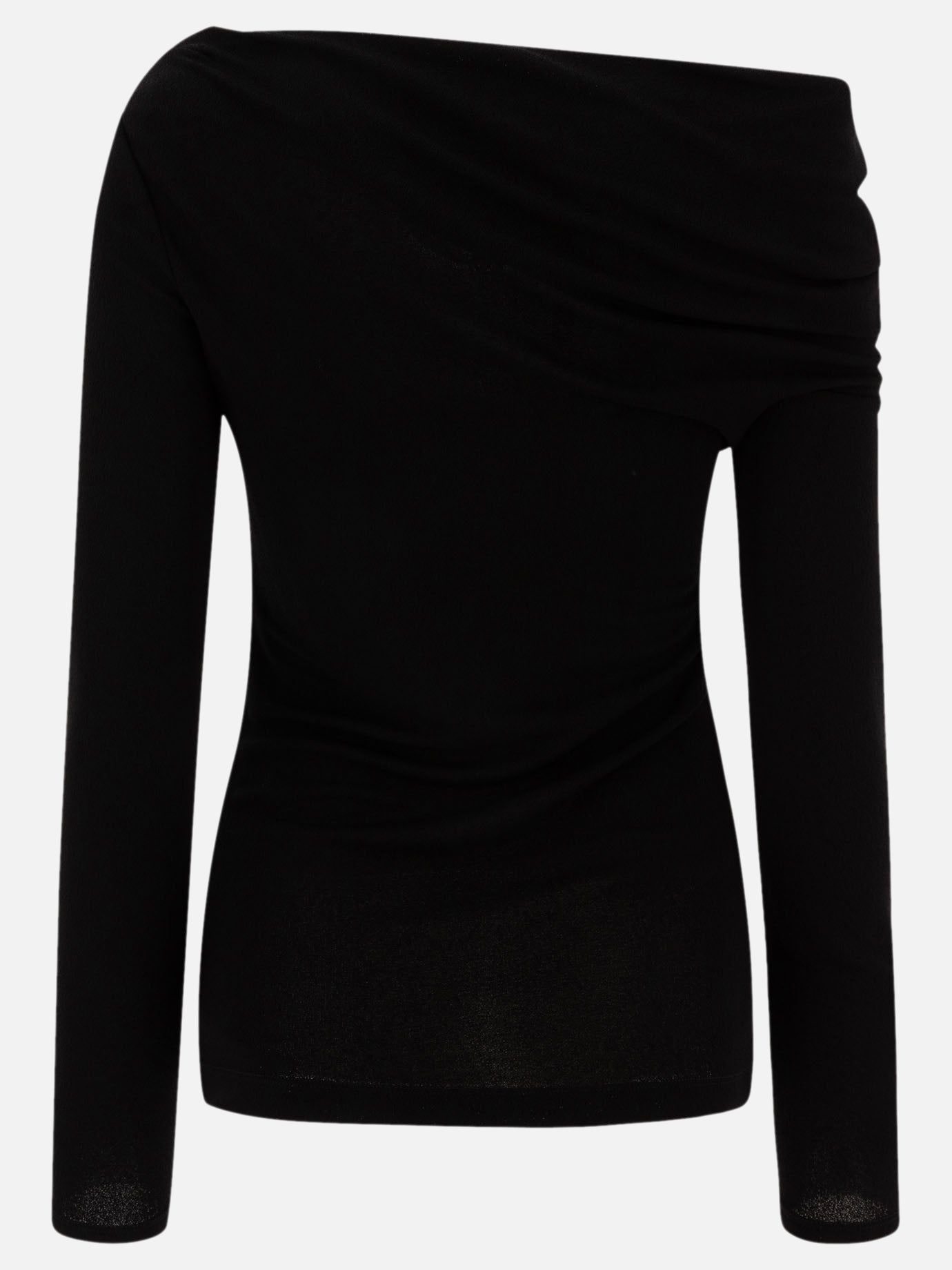 Top with draped collar