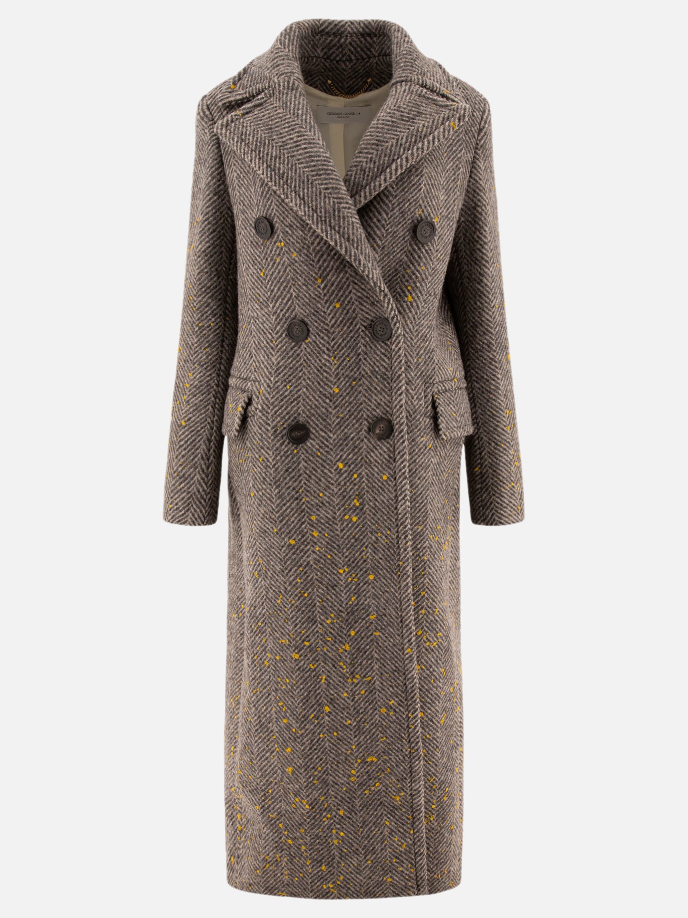 Long coats Herringbone  Grey - Golden Goose Women | PDP | VIETTI Online Store | Zoom-Modal
