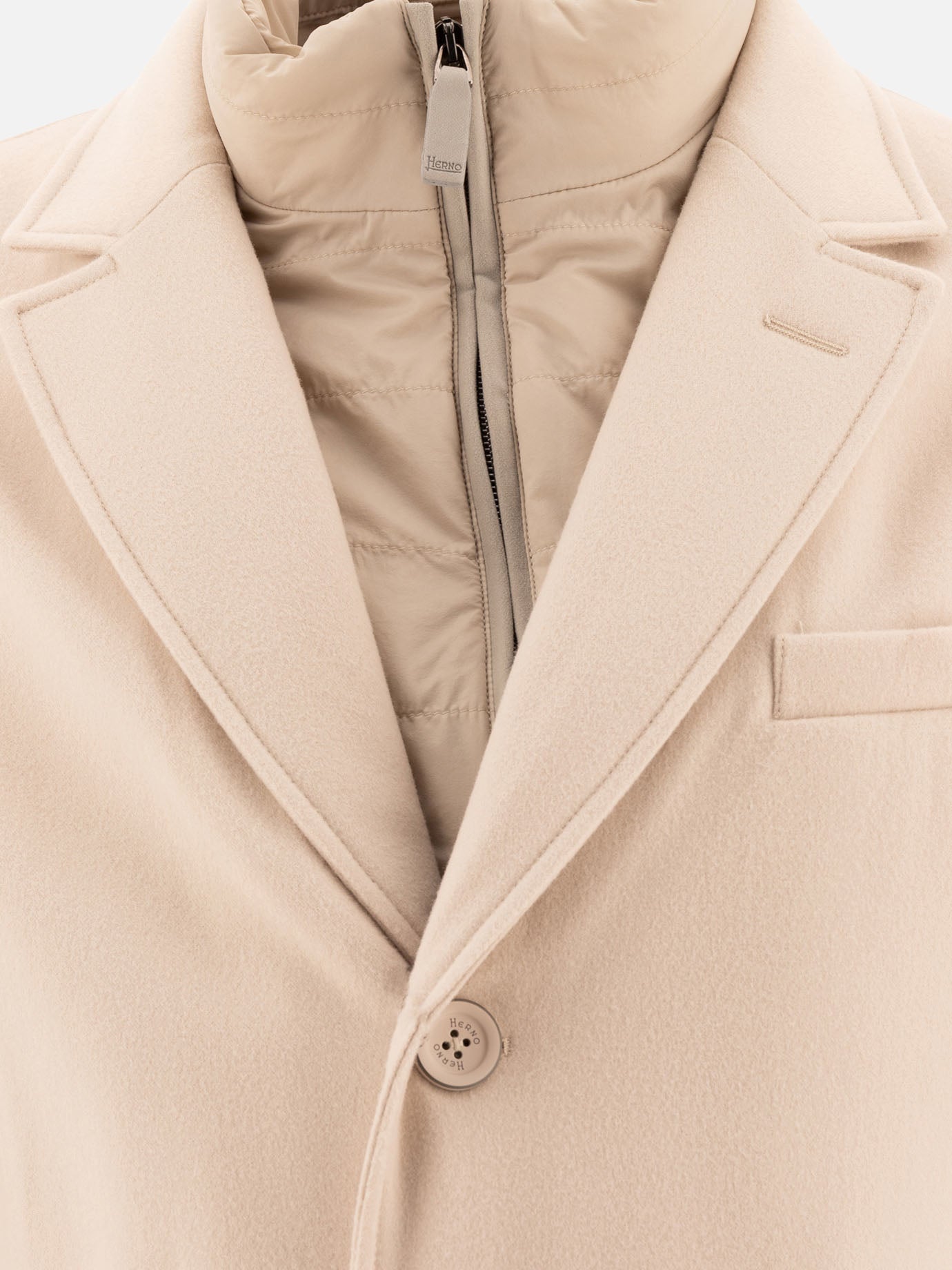 Long coats Solid colour  Beige - Herno Men | PDP | VIETTI Online Store | thumbnail_3