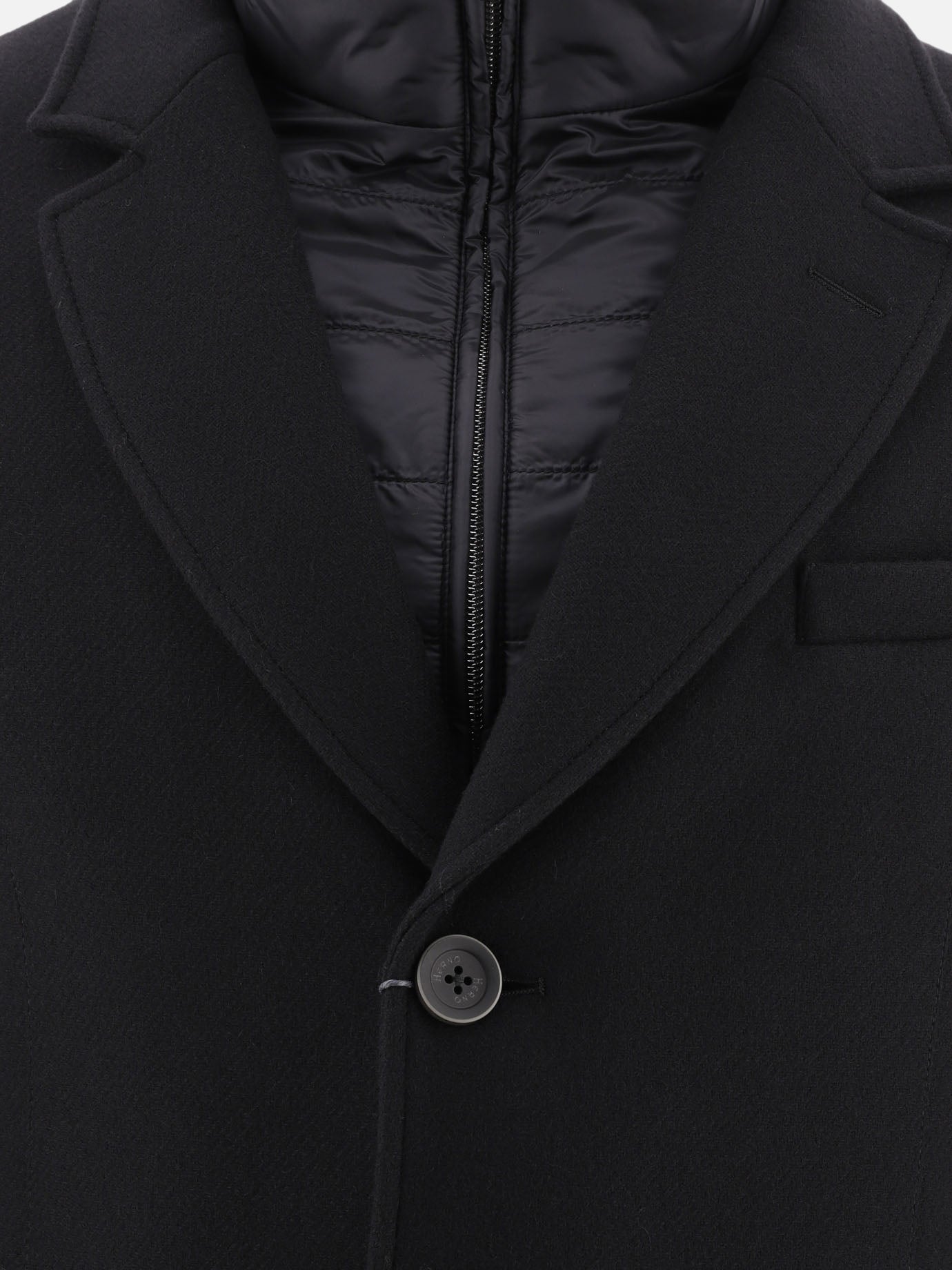 Long coats Solid colour  Black - Herno Men | PDP | VIETTI Online Store | thumbnail_3