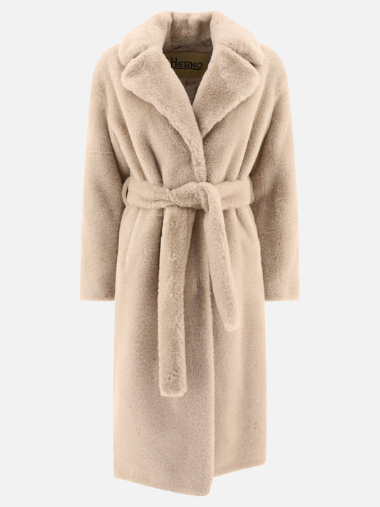 Long coats Solid colour  Beige - Herno Women | PLP | VIETTI Online Store 
