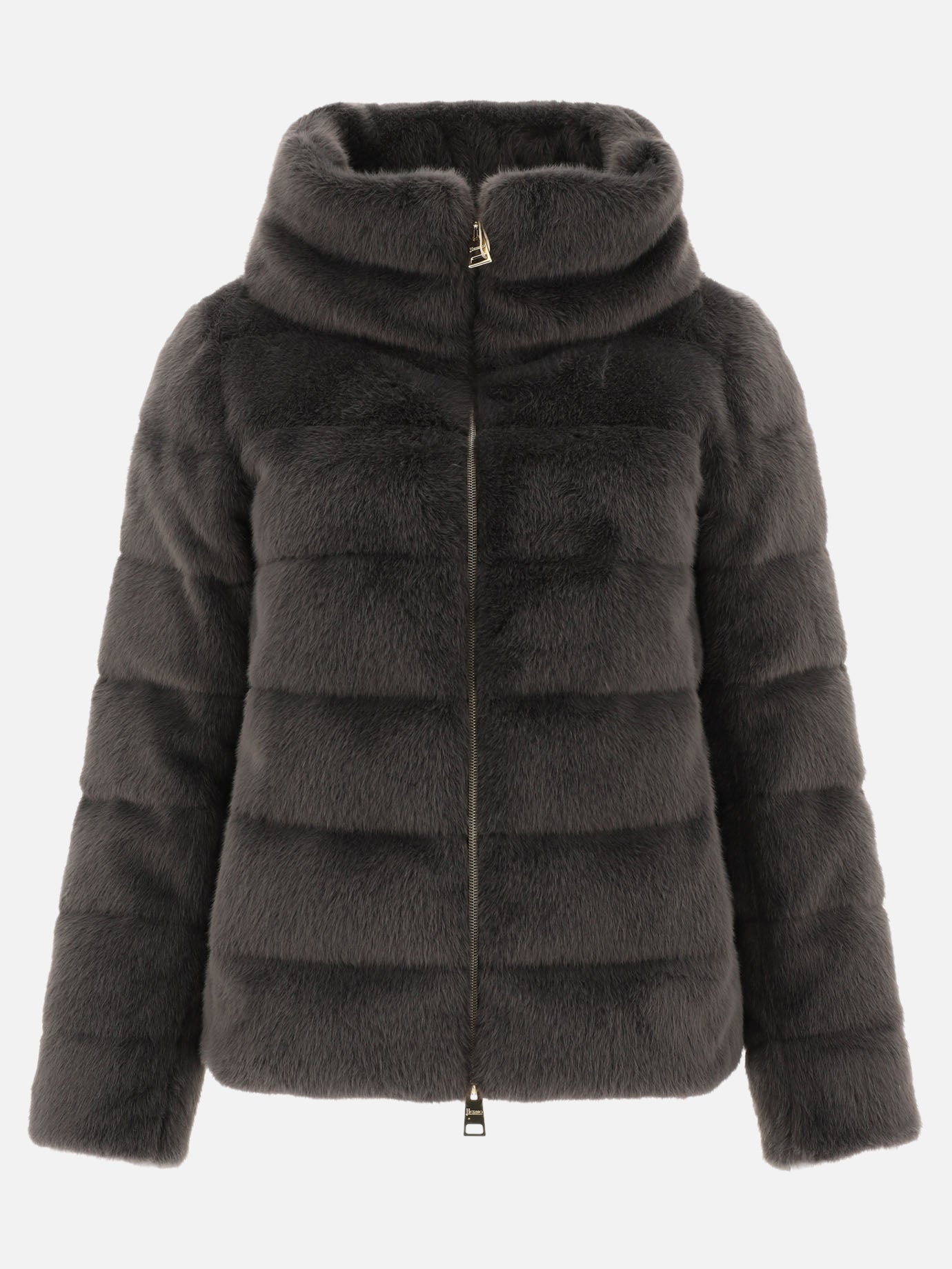 Faux fur down jacket