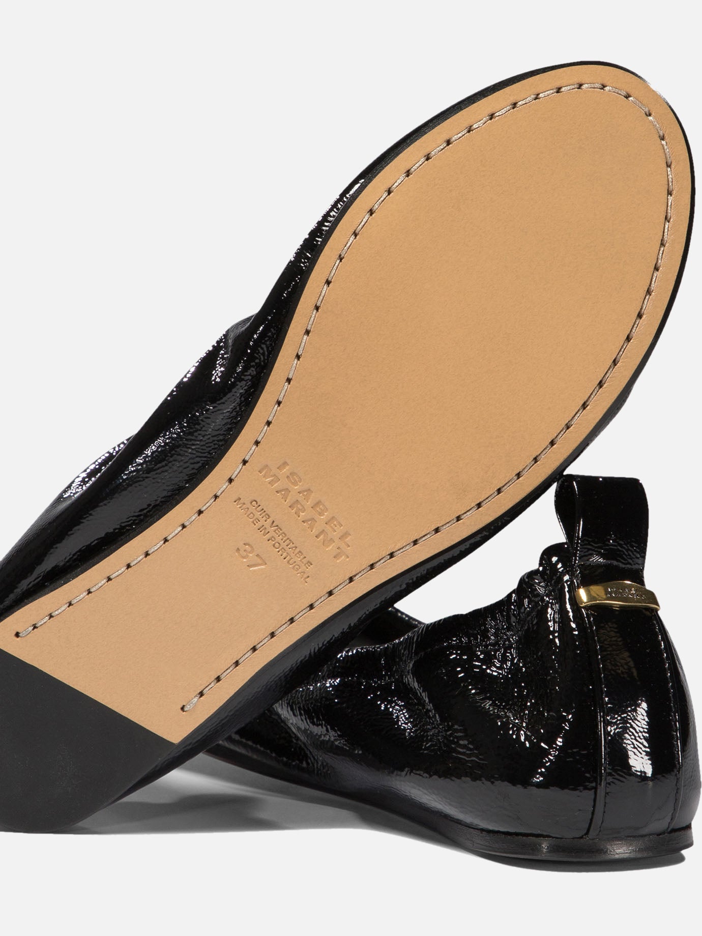 Patent leather ballet flats