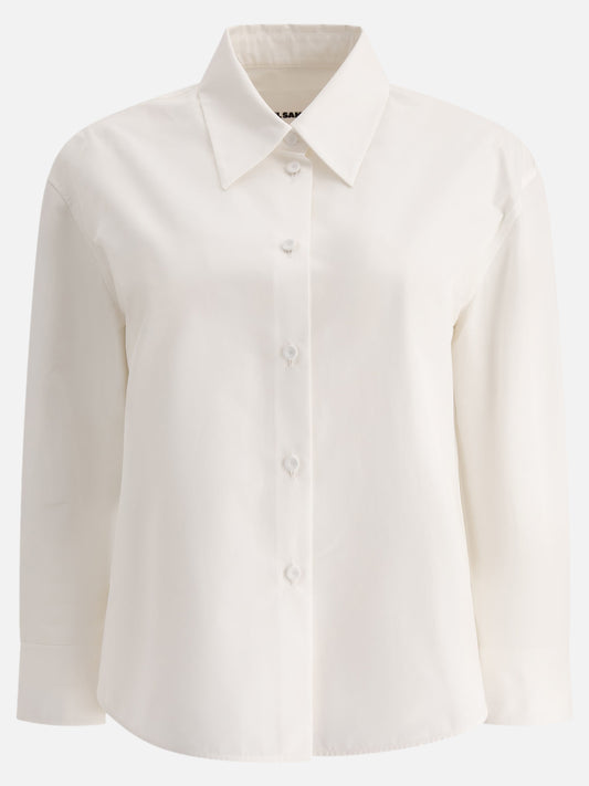 Cropped poplin shirt