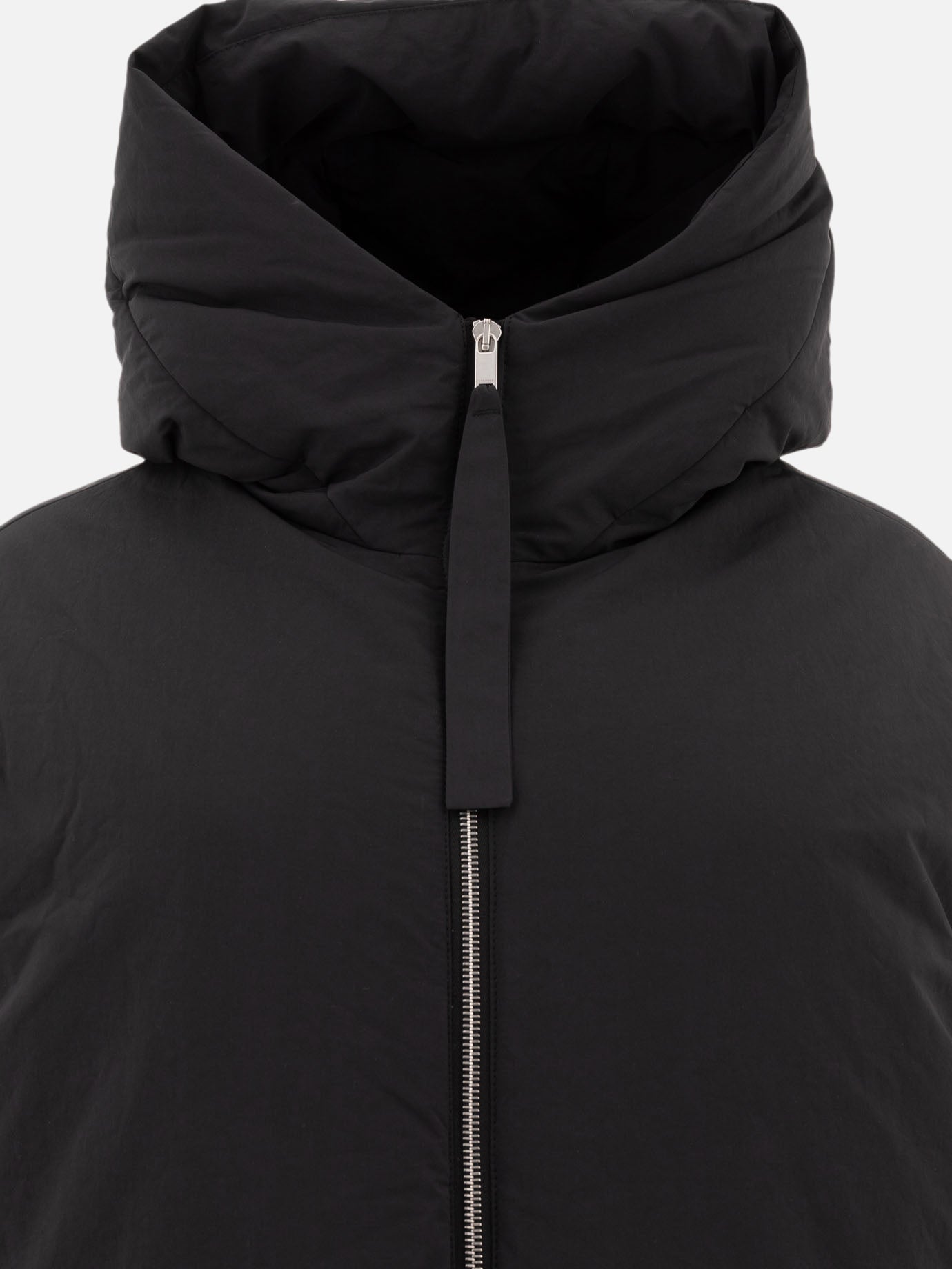 Jil Sander Hooded down jacket Black