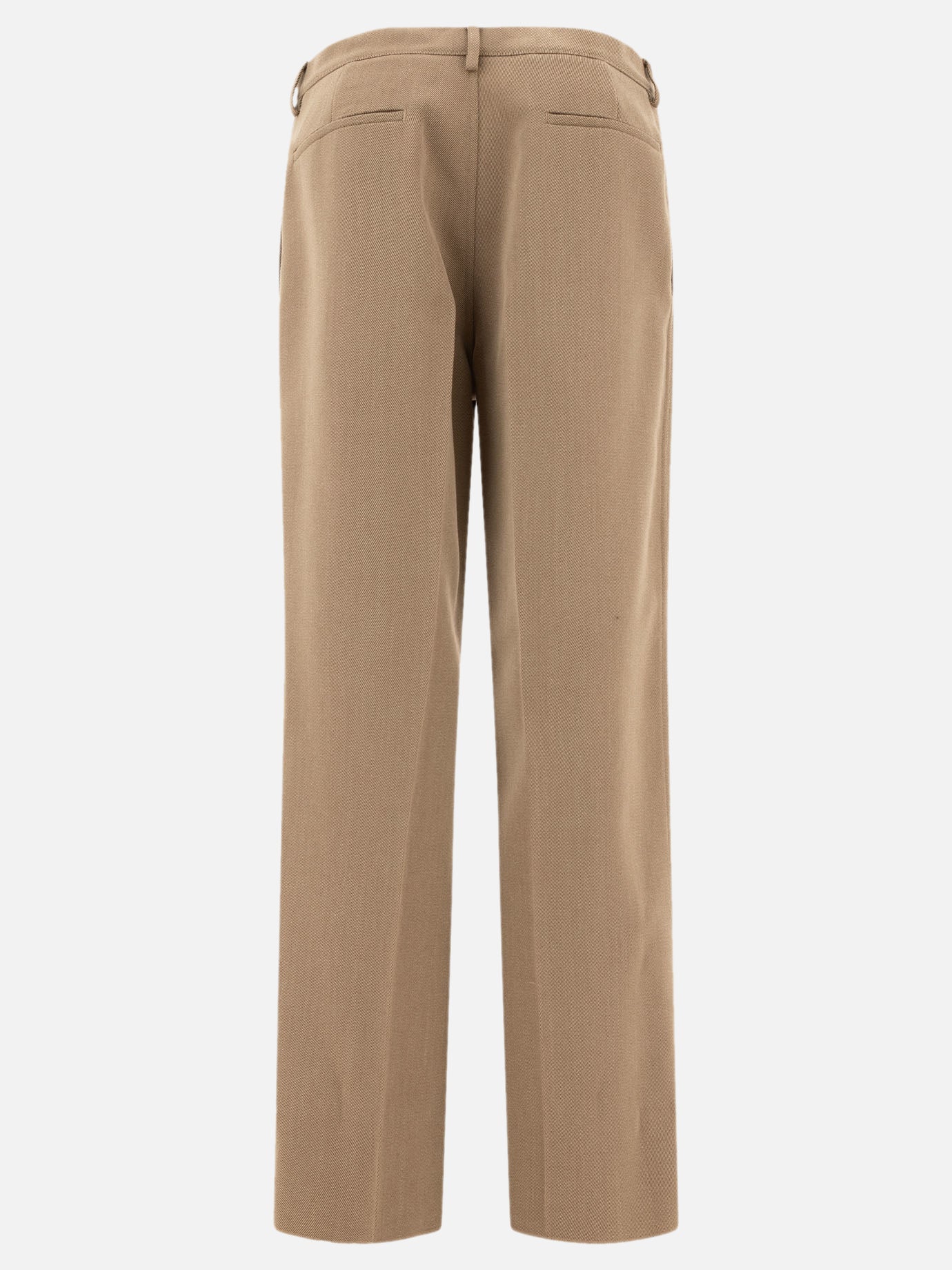 Jil Sander Melange wool trousers Beige