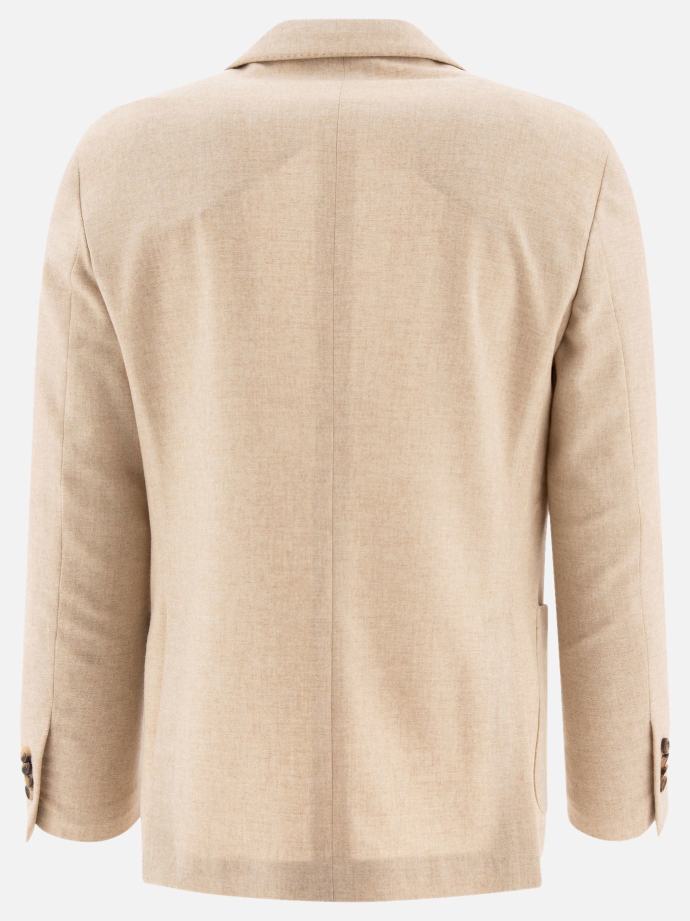 Lardini Single-breasted wool blend blazer Beige