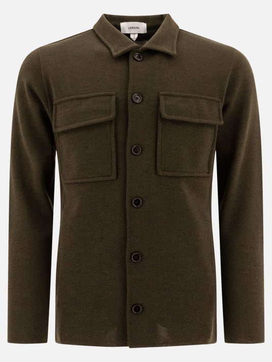 Lardini Wool overshirt Green