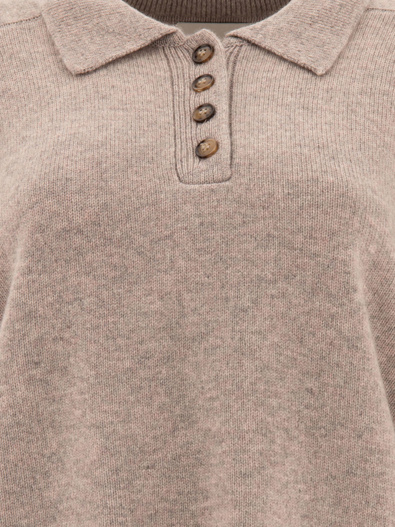 Loulou Studio "Homere" cashmere polo sweater Grey