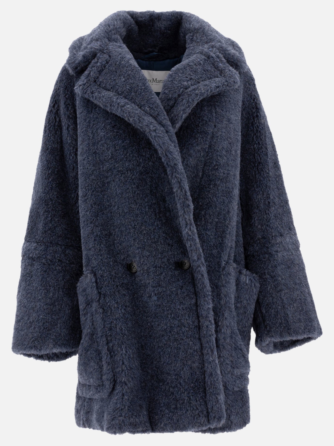 Max Mara Alpaca and wool "Teddy Bear Icon" short coat Blue