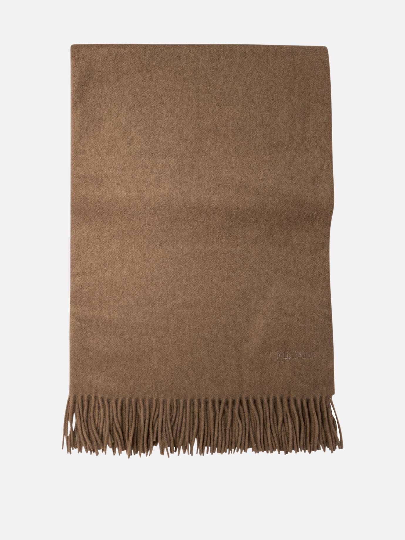 Max Mara Cashmere stole with embroidery Brown