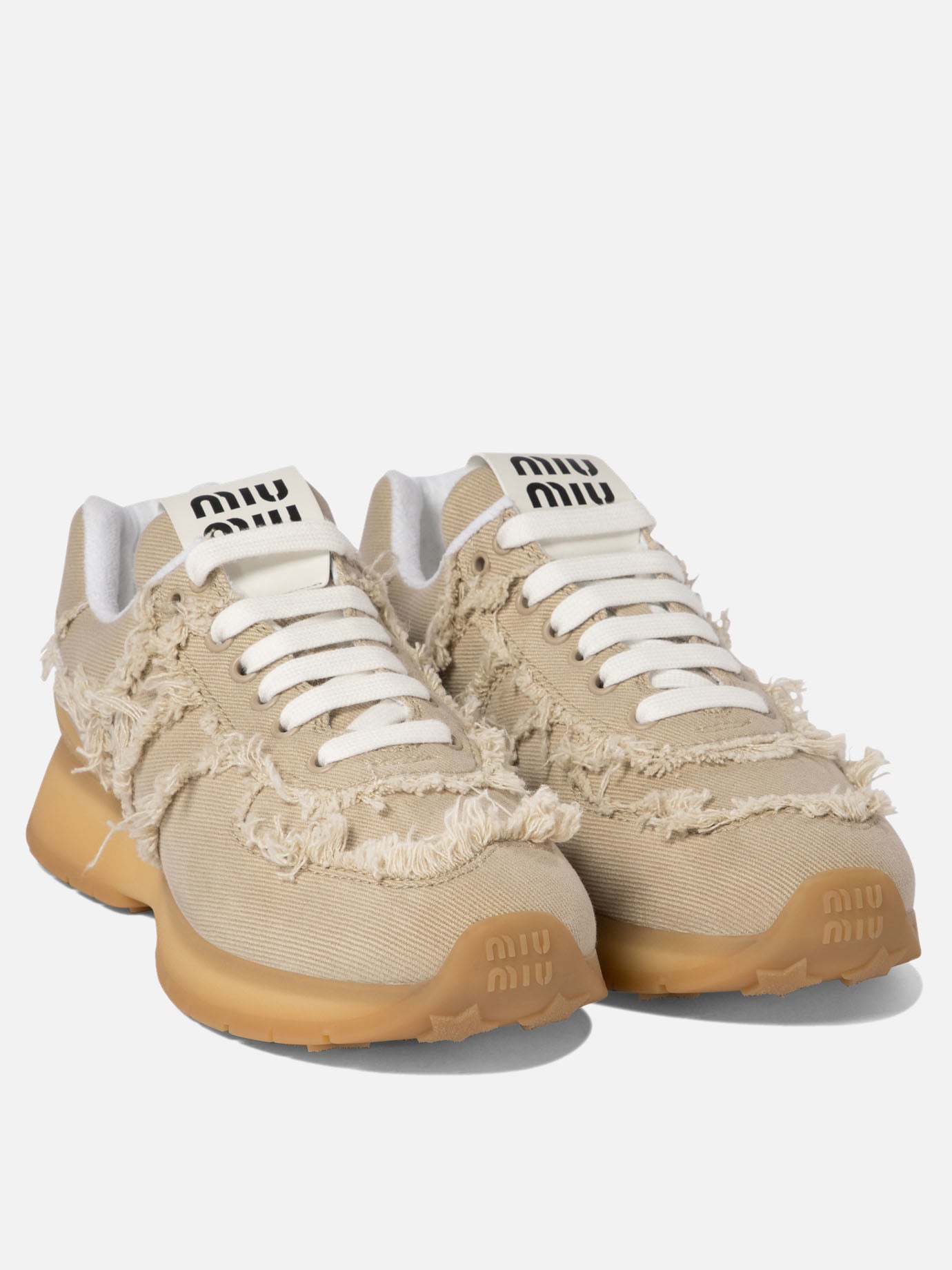 Miu Miu Denim sneakers Beige