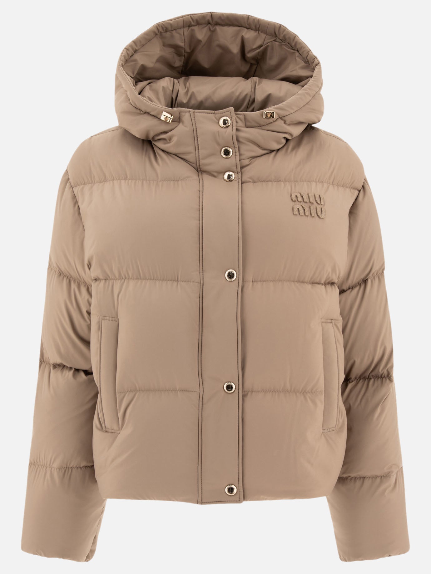 Down jackets Solid colour  Beige - Miu Miu Women | PDP | VIETTI Online Store | Zoom-Modal
