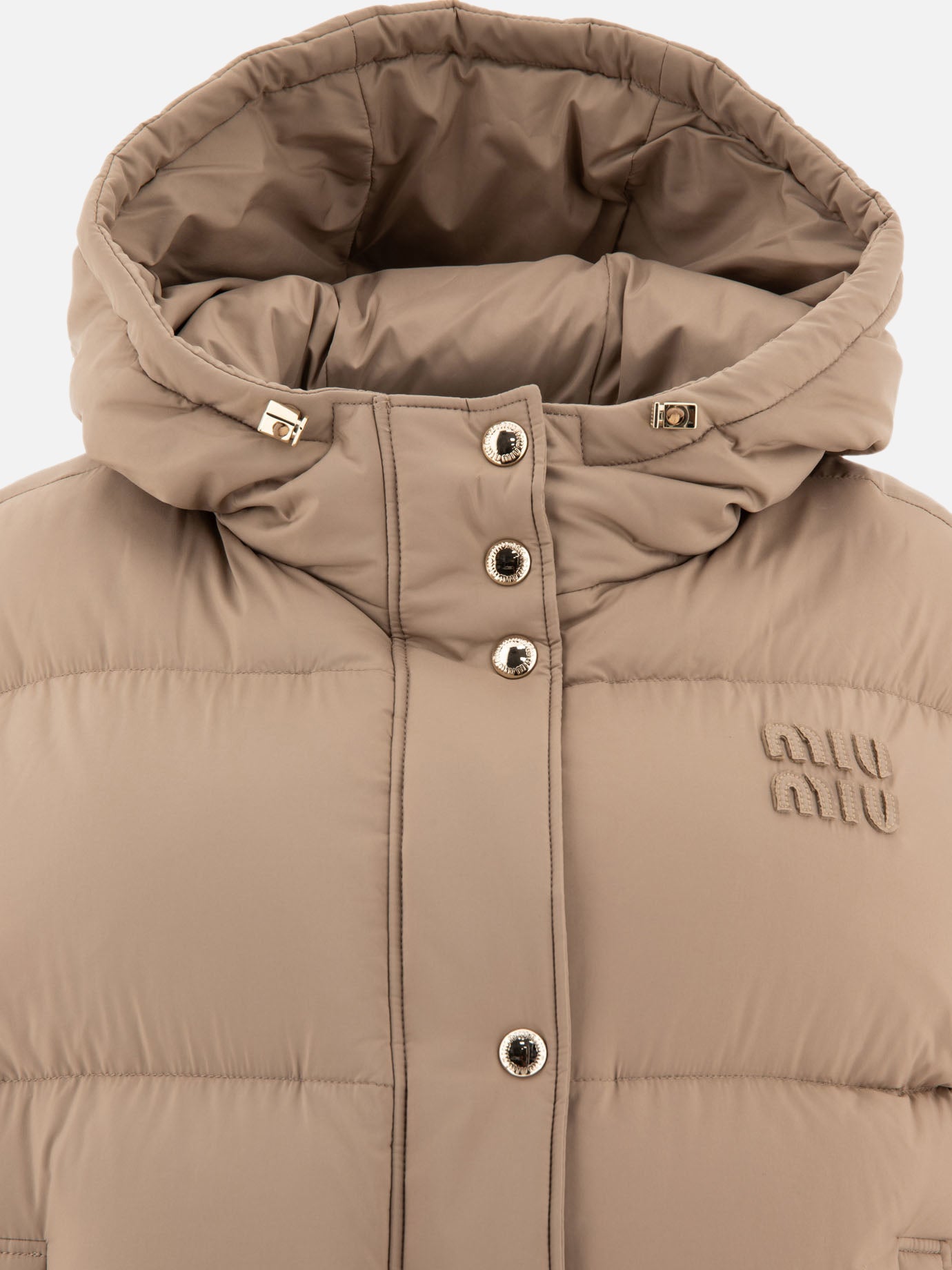 Down jackets Solid colour  Beige - Miu Miu Women | PDP | VIETTI Online Store | thumbnail_3