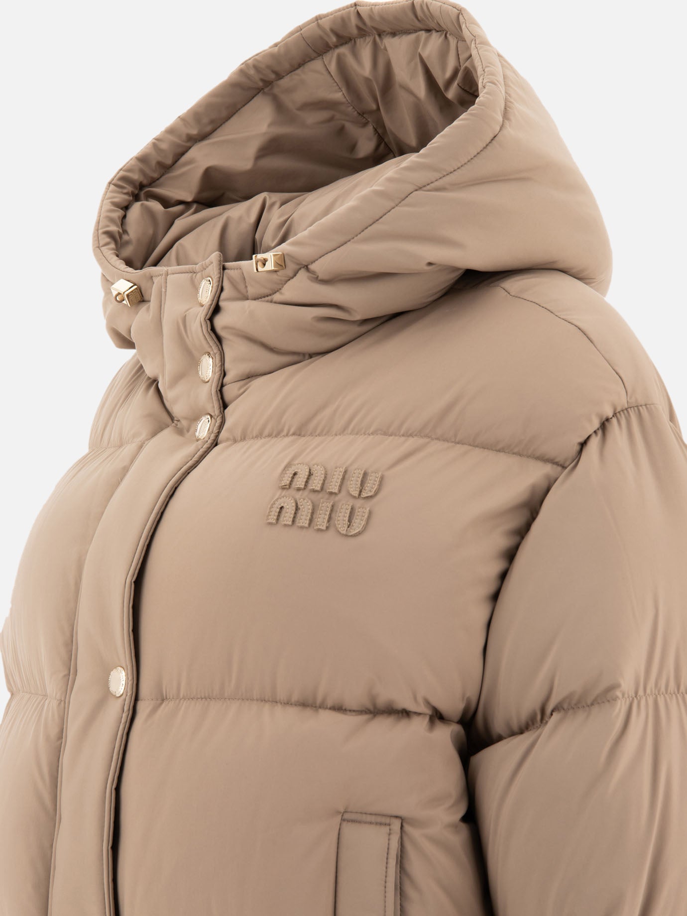Down jackets Solid colour  Beige - Miu Miu Women | PDP | VIETTI Online Store | Zoom-Modal_4
