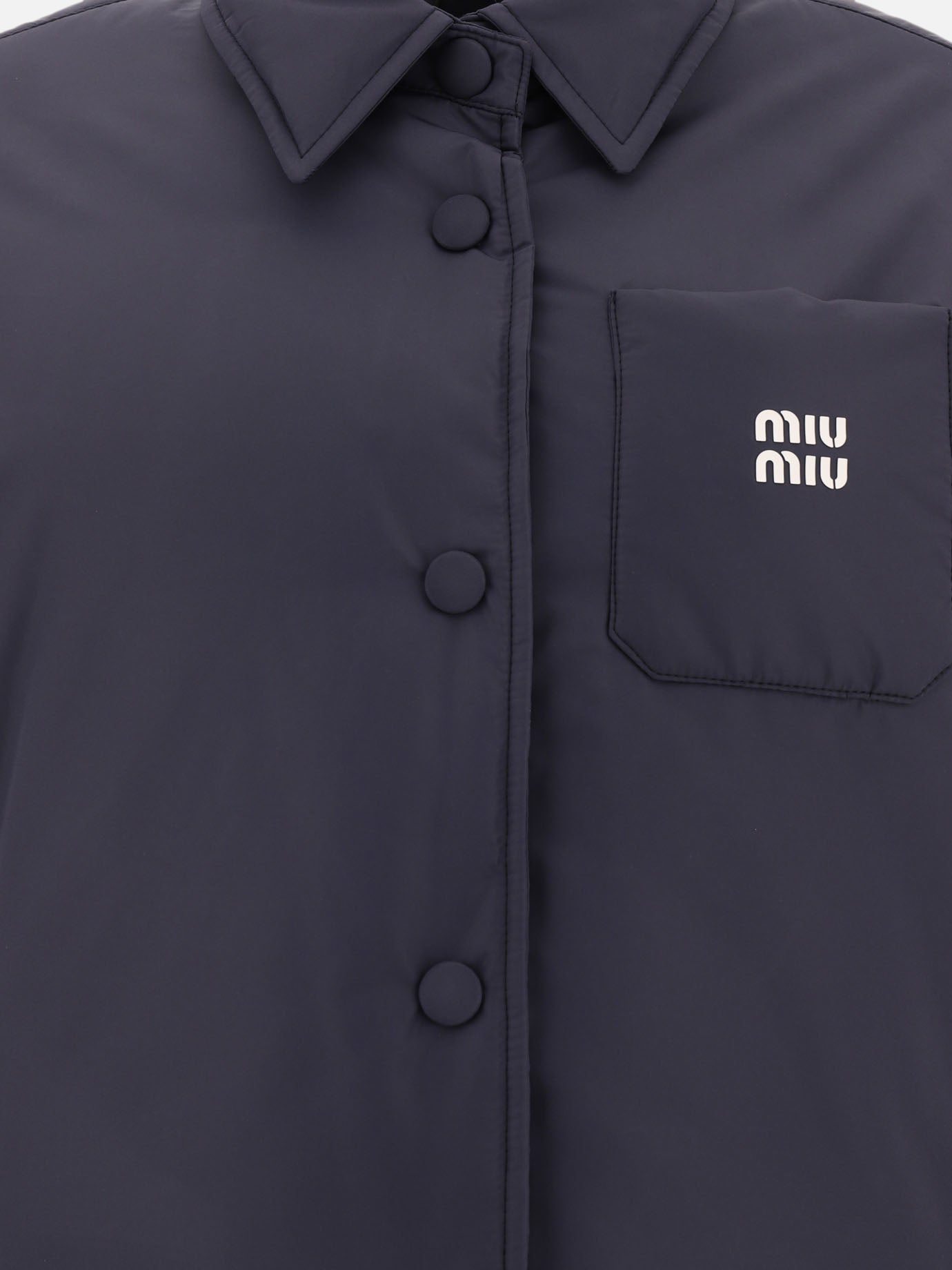 Down jackets Solid colour  Blue - Miu Miu Women | PDP | VIETTI Online Store | Zoom-Modal_3
