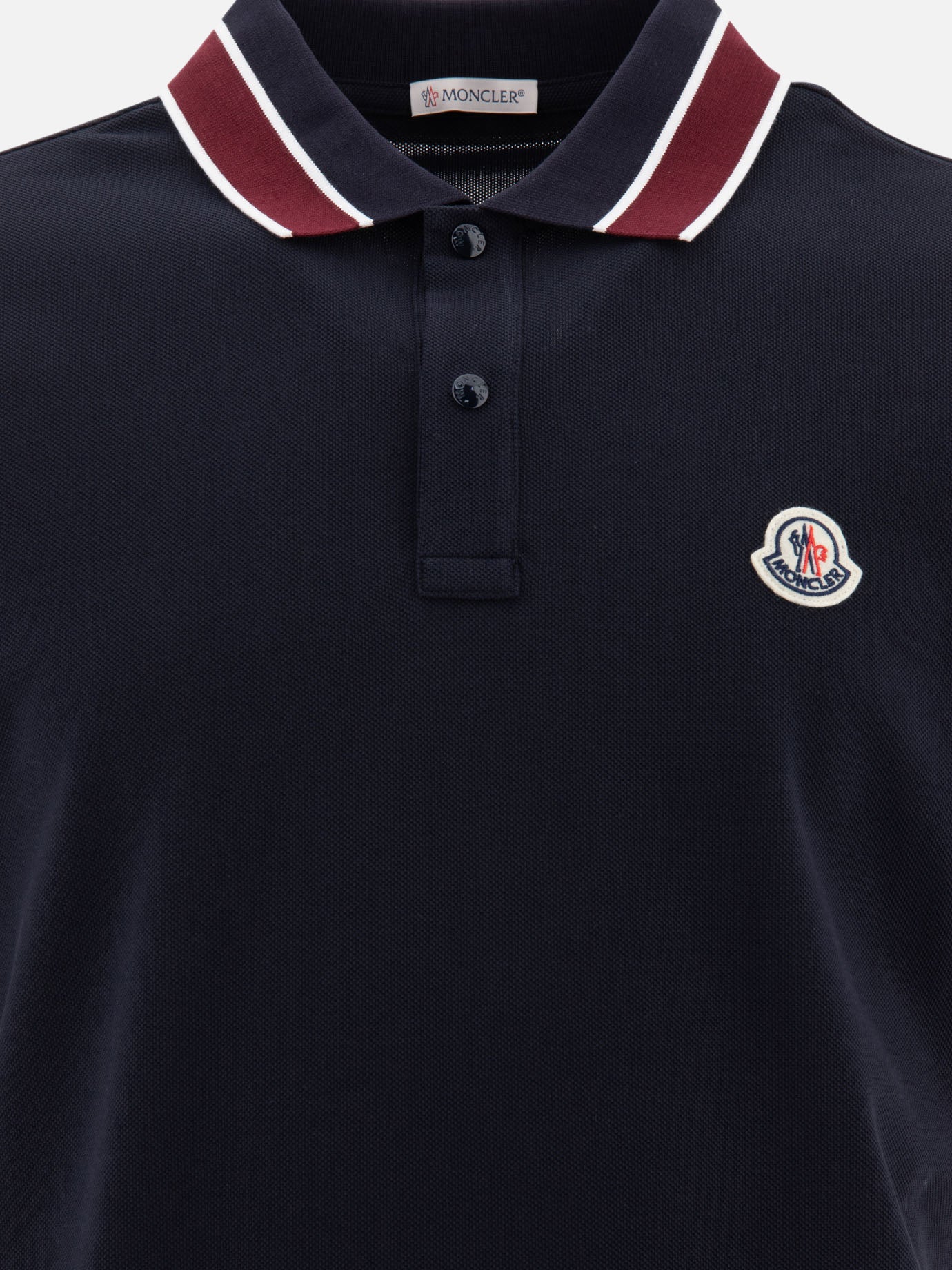 Moncler Polo shirt with patch logo Blue