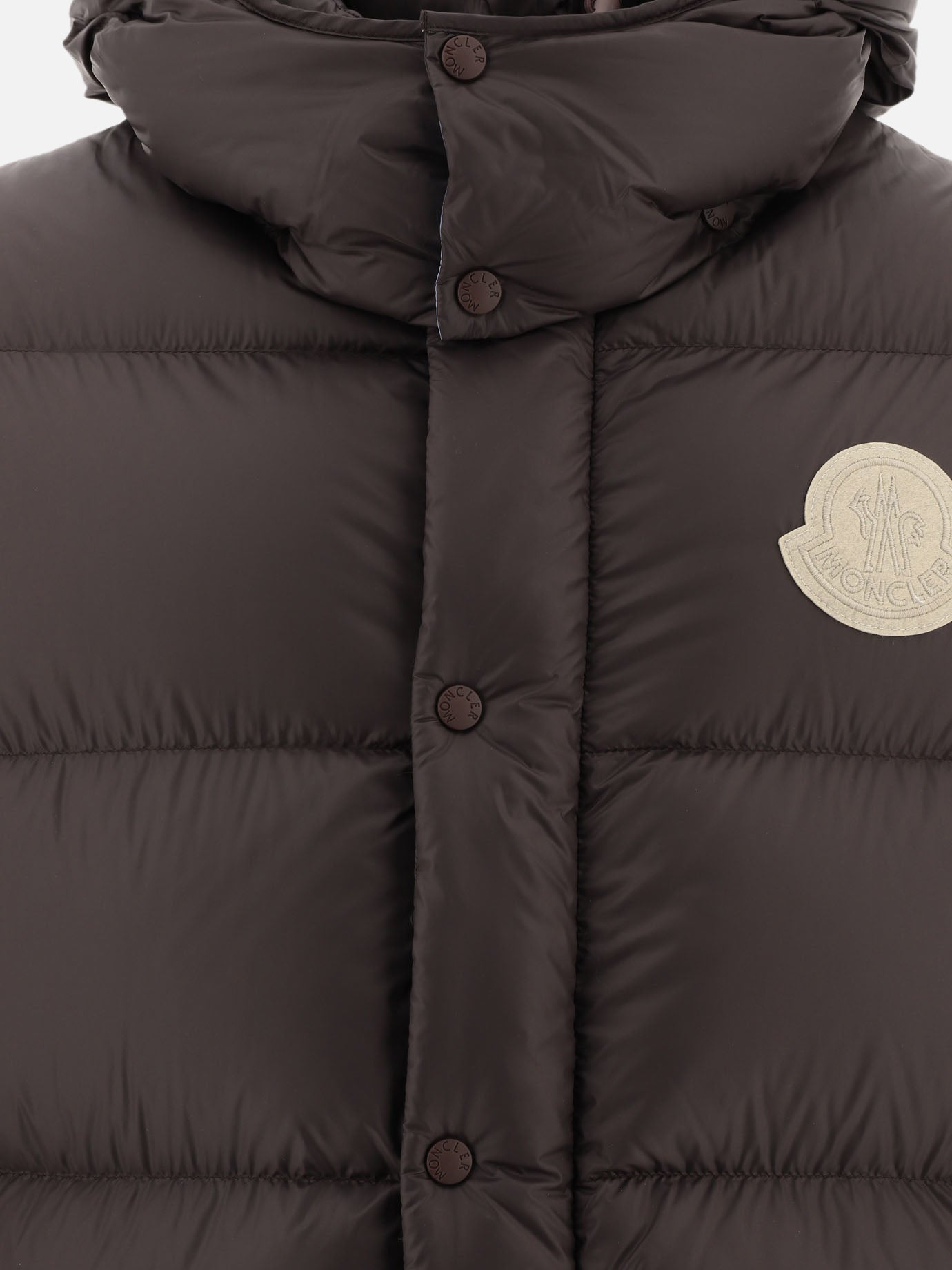 Down jackets Solid colour  Brown - Moncler Men | PDP | VIETTI Online Store | thumbnail_3