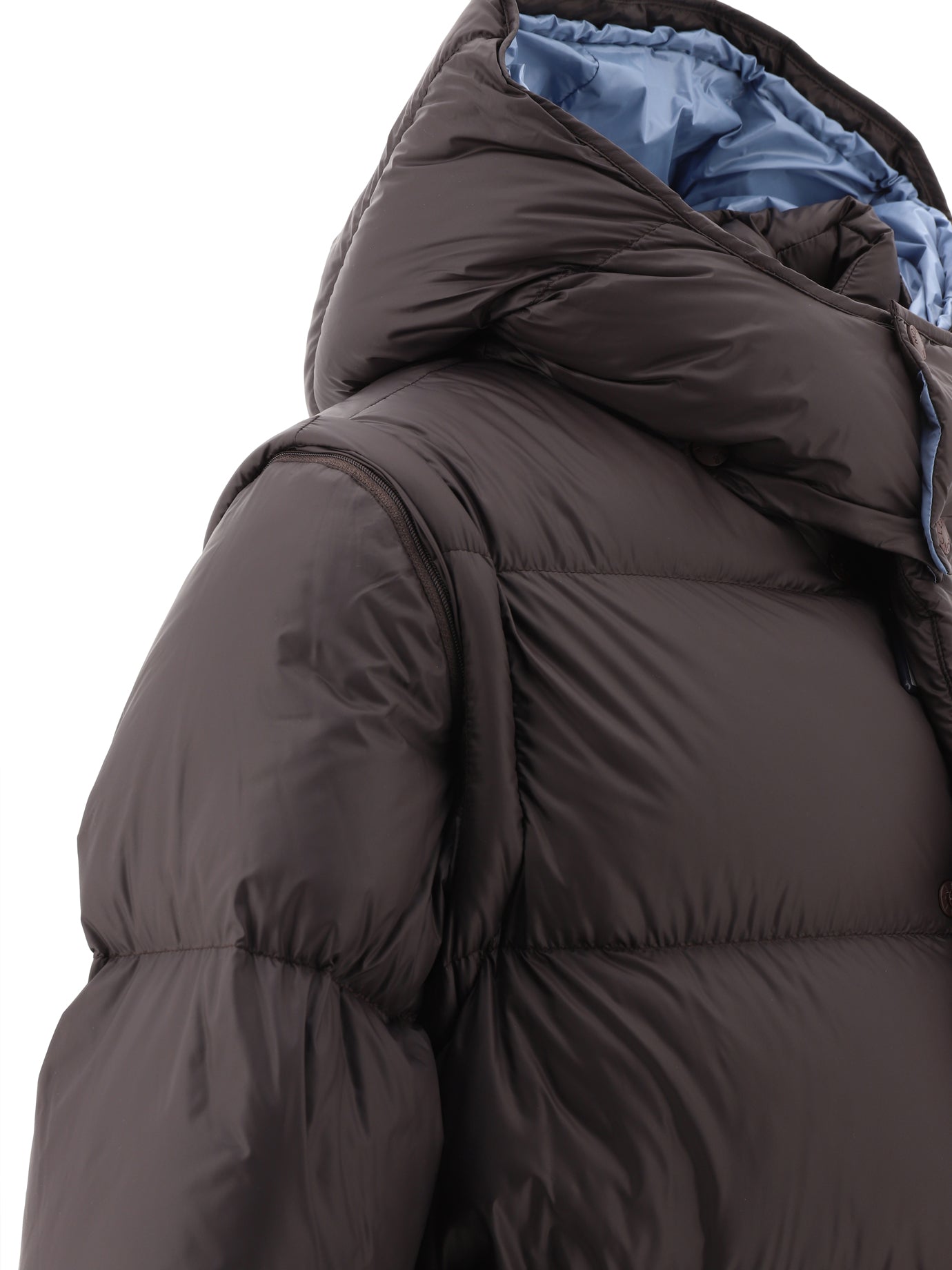 Down jackets Solid colour  Brown - Moncler Men | PDP | VIETTI Online Store | thumbnail_4