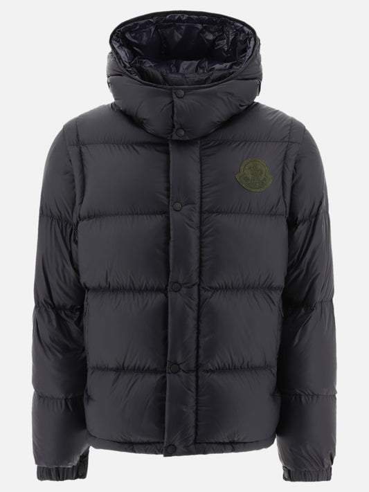Down jackets Solid colour  Blue - Moncler Men | PLP | VIETTI Online Store 
