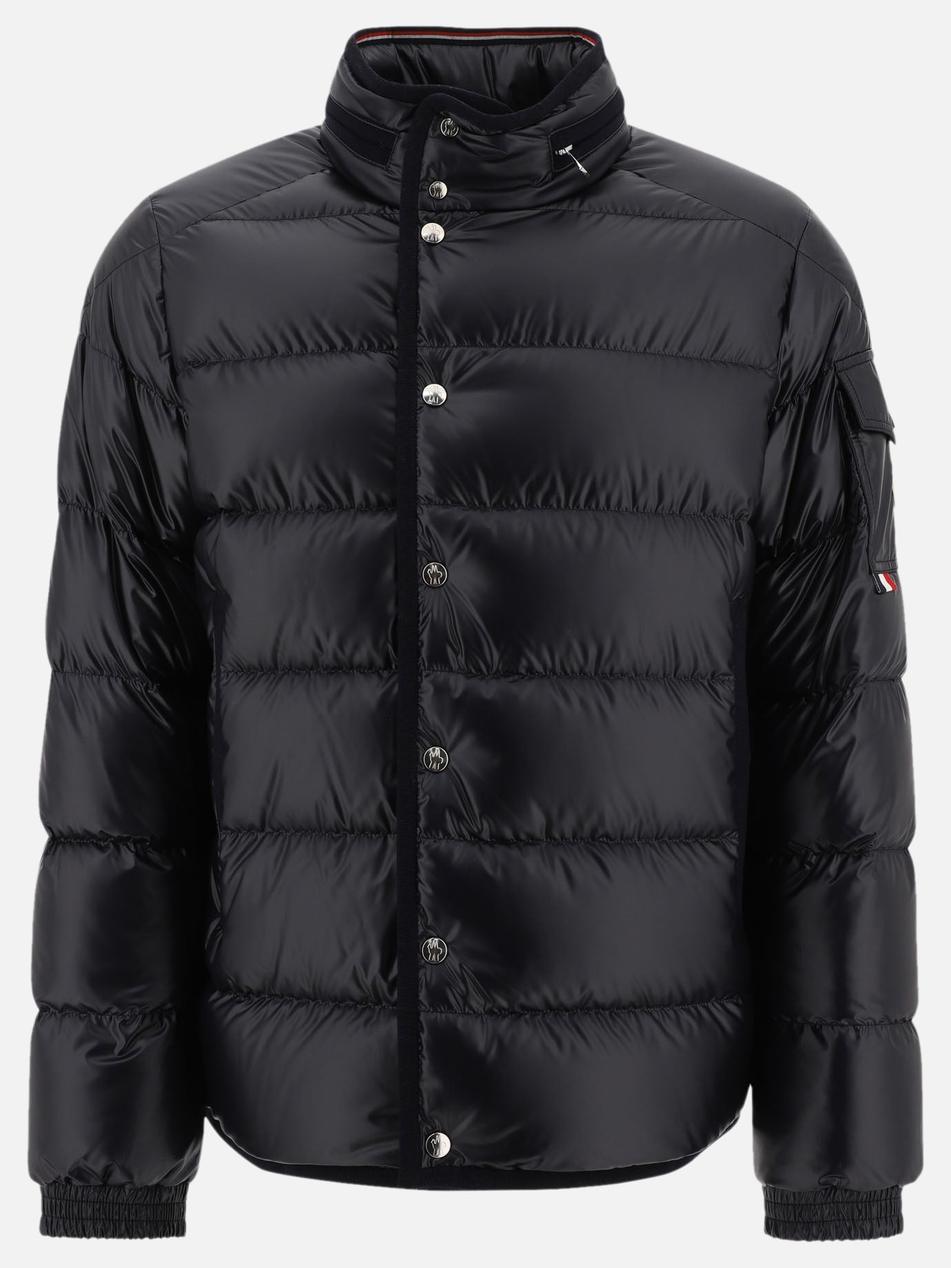 Down jackets Solid colour  Blue - Moncler Men | PDP | VIETTI Online Store | thumbnail