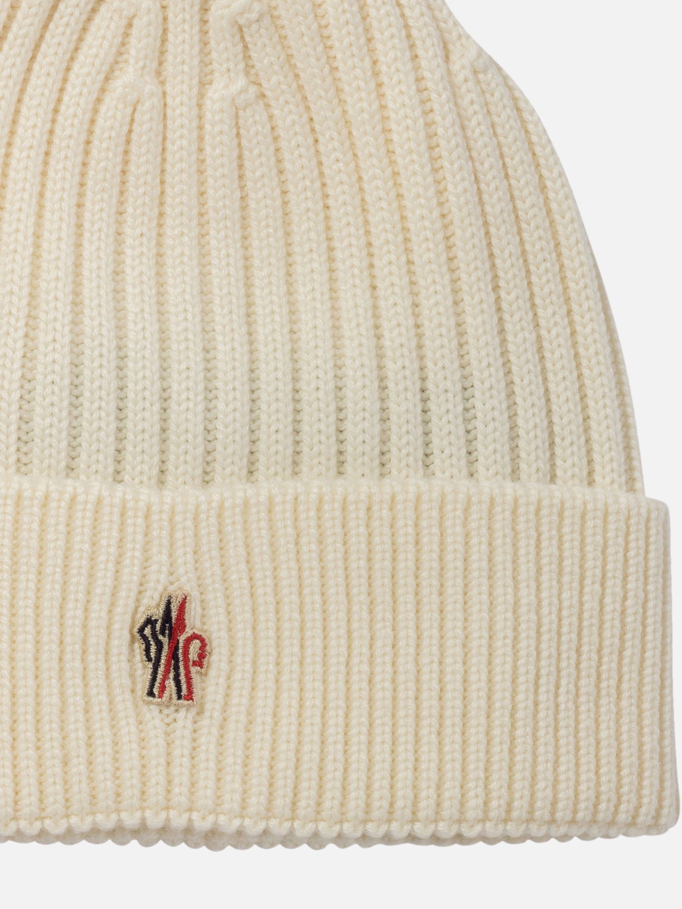 Moncler Grenoble Ribbed wool beanie White