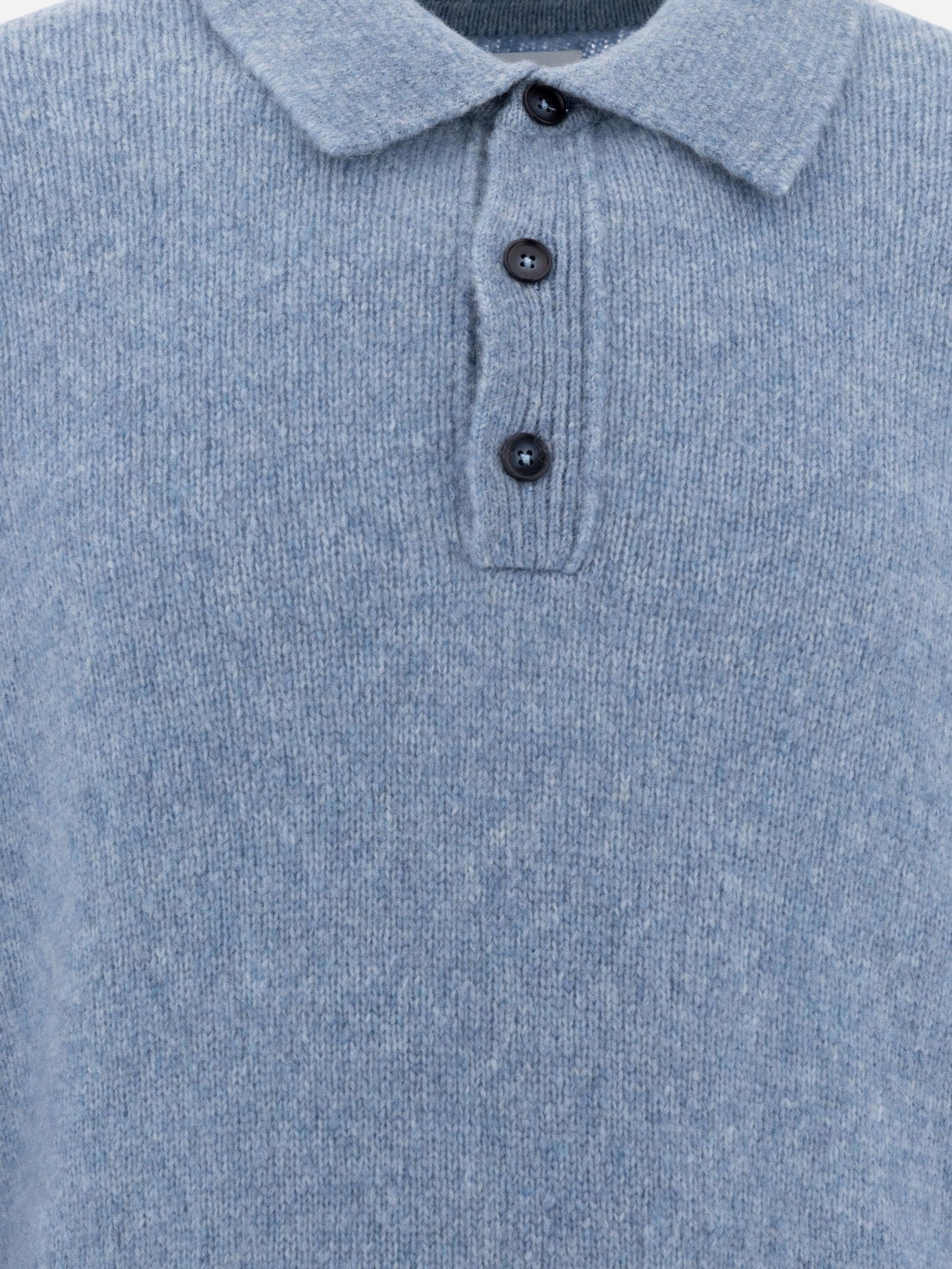 "Lee" merino wool-blend polo sweater