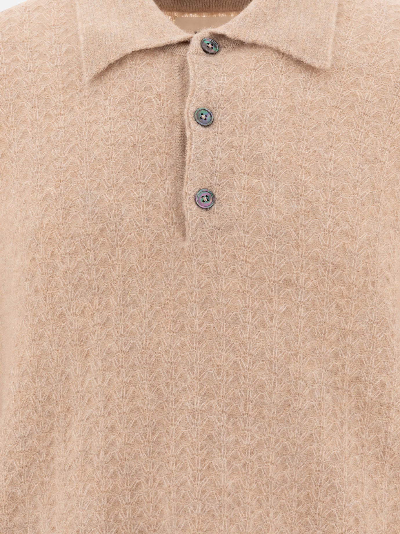 "Alfie" alpaca-blend polo sweater