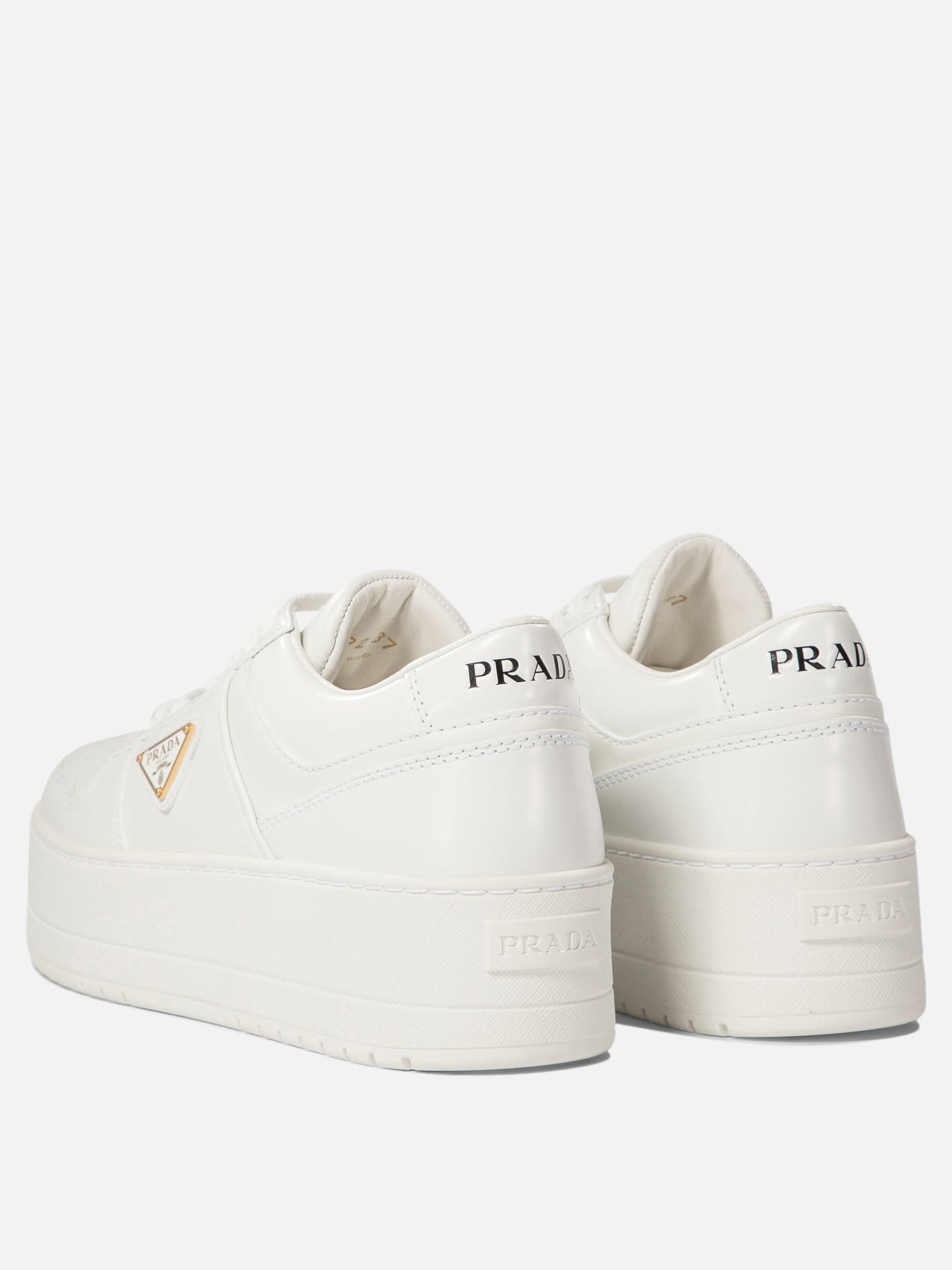 Low top sneakers 100% calf leather - 100% rubber  White - Prada Women | PDP | VIETTI Online Store | thumbnail_4