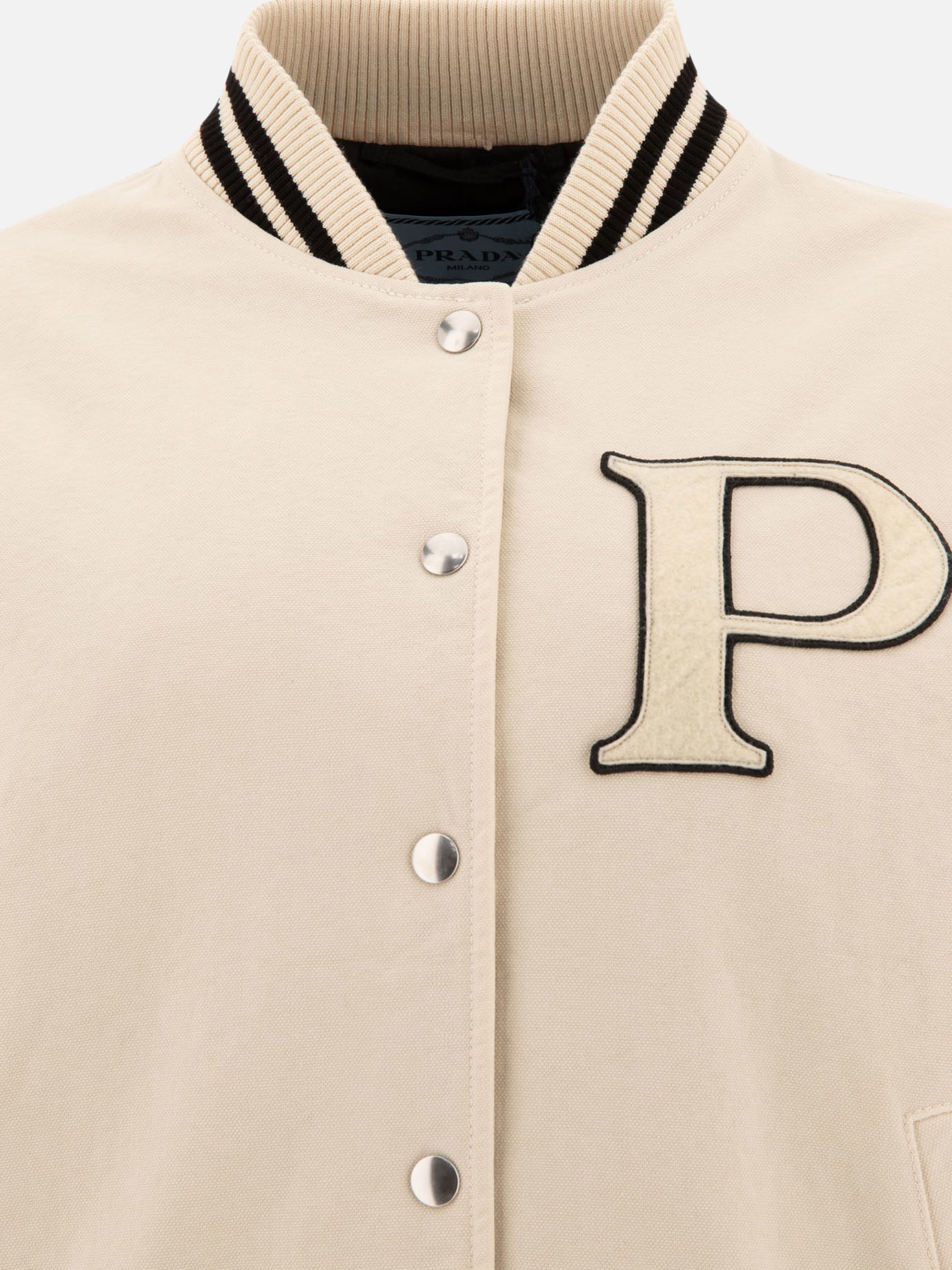 Bomber jackets Solid colour  Beige - Prada Women | PDP | VIETTI Online Store | thumbnail_3