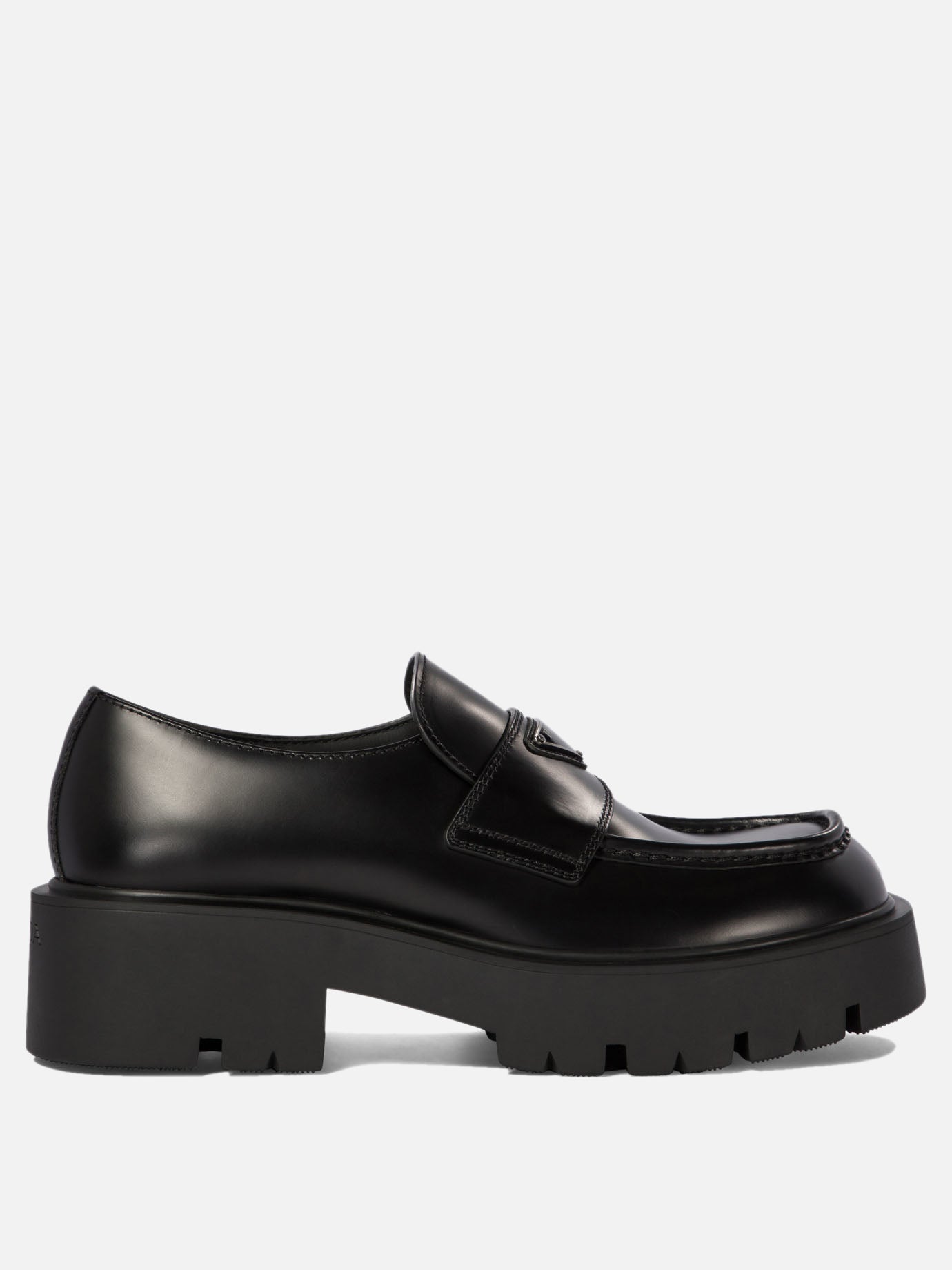 Prada Brushed leather loafers Black