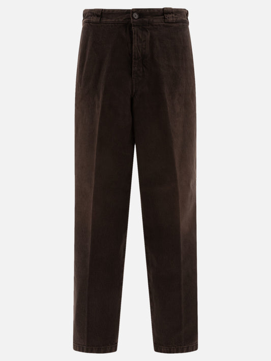 Prada Wide leg denim jeans Brown