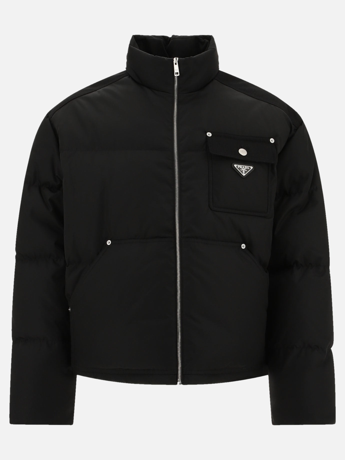 Down jackets Solid colour  Black - Prada Men | PDP | VIETTI Online Store | thumbnail