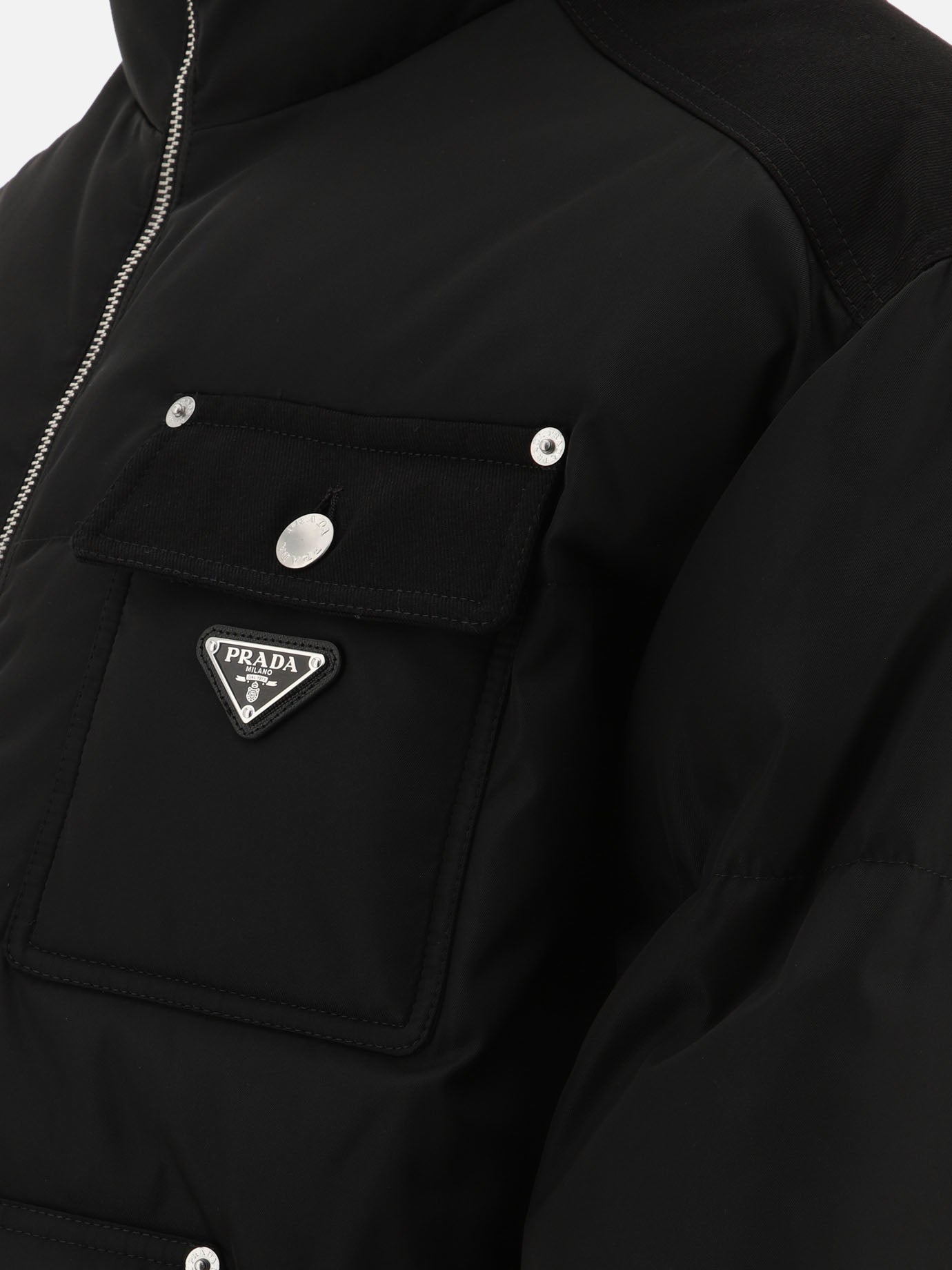 Down jackets Solid colour  Black - Prada Men | PDP | VIETTI Online Store | thumbnail_4