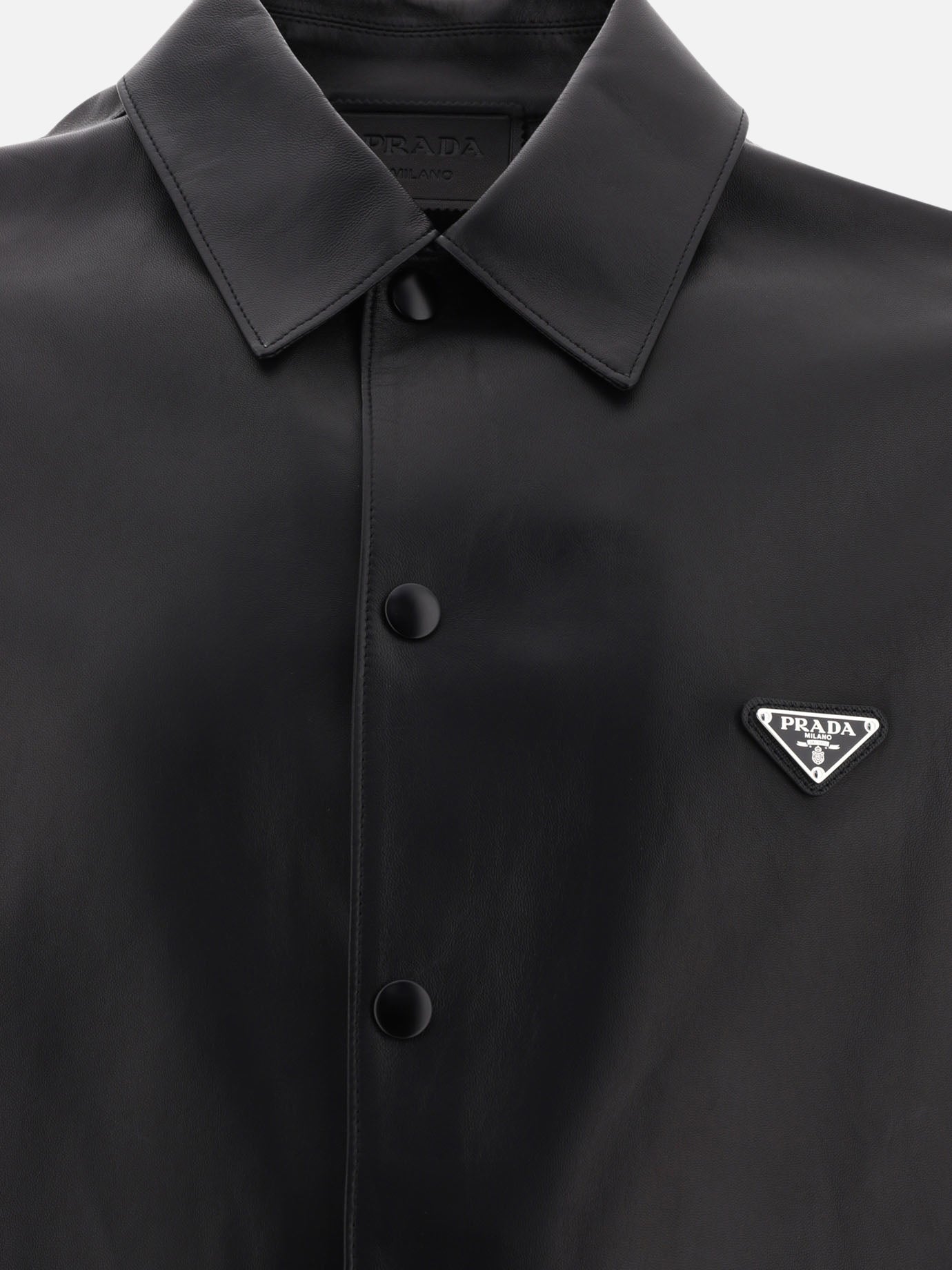 Nappa shirt with triangle logo