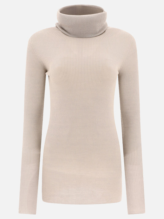 "Ribbed Tube" turtleneck sweater