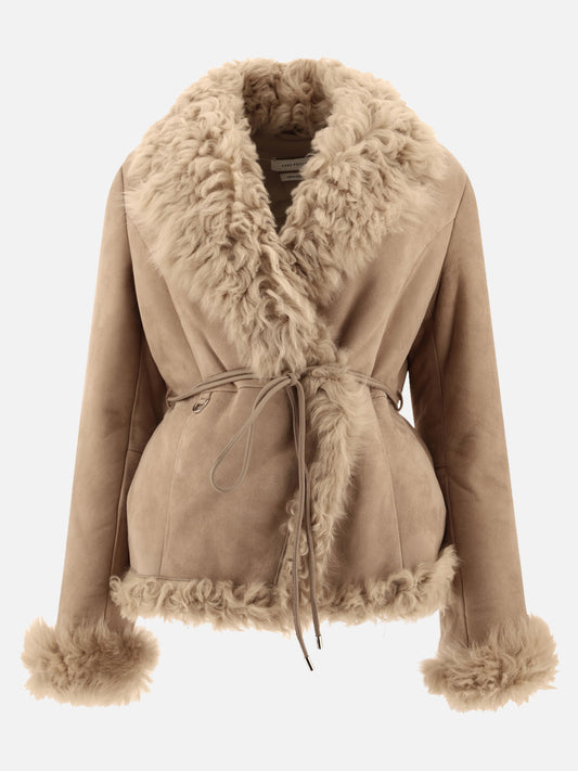 Leather jackets Solid colour  Beige - Saks Potts Women | PLP | VIETTI Online Store 
