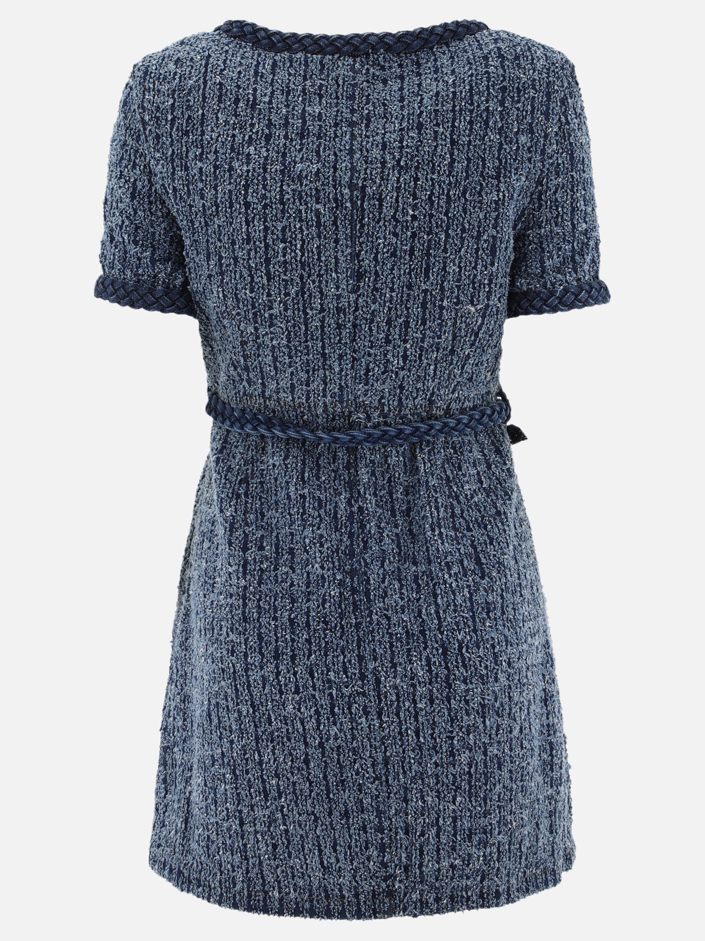 Textured denim dress