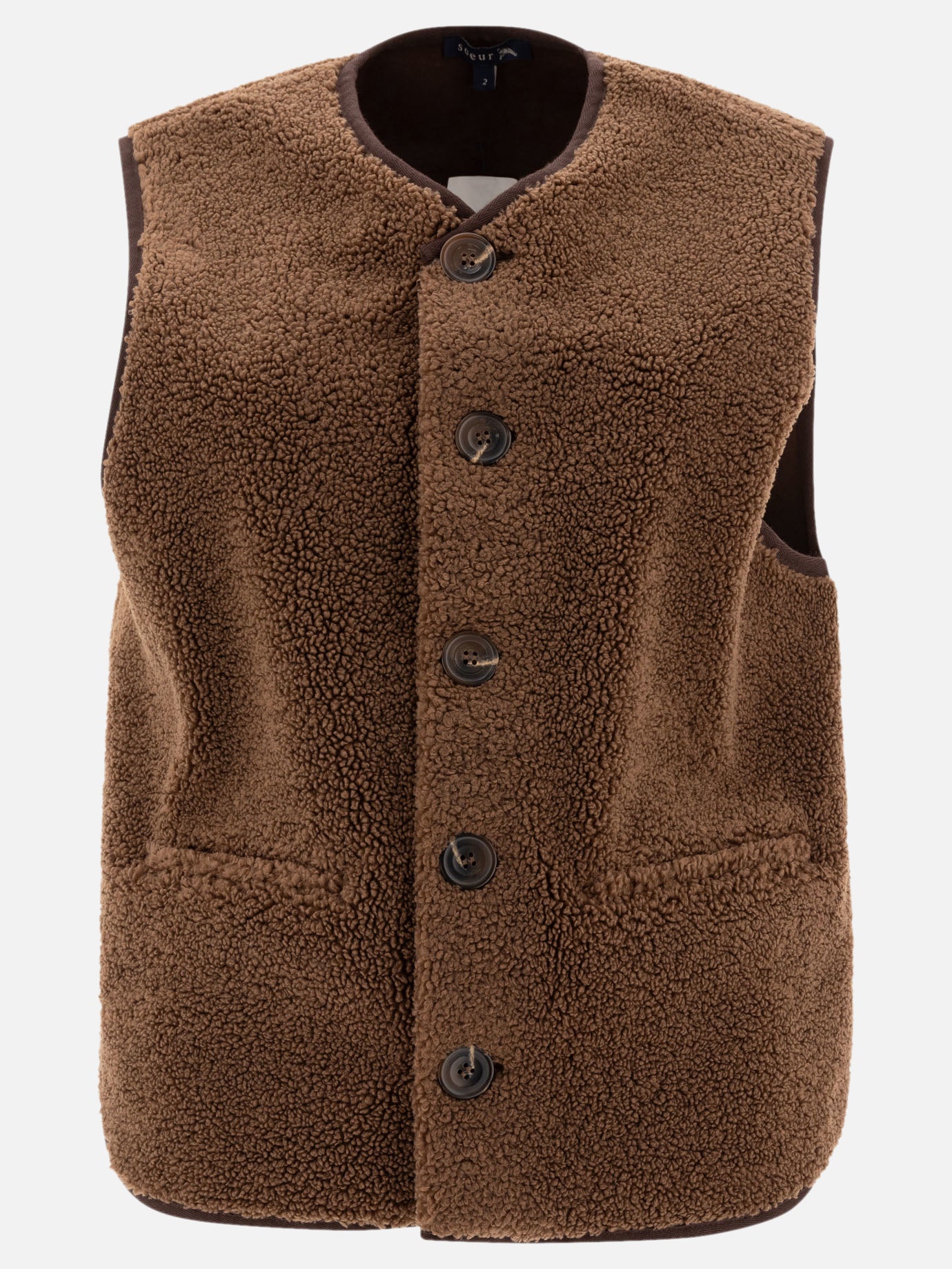 Vest jackets Solid colour  Brown - Soeur Women | PDP | VIETTI Online Store | Zoom-Modal
