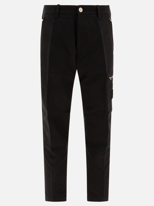 Stone Island "Compass" cargo trousers Black