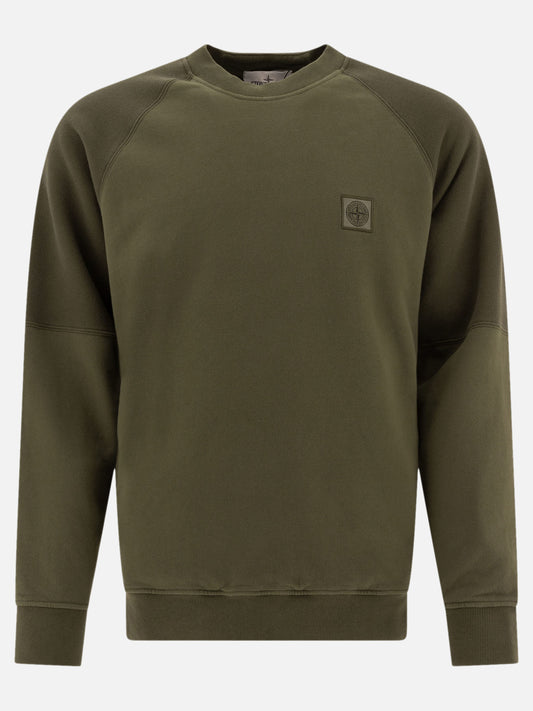 Stone Island "Compass" sweatshirt with patch Green