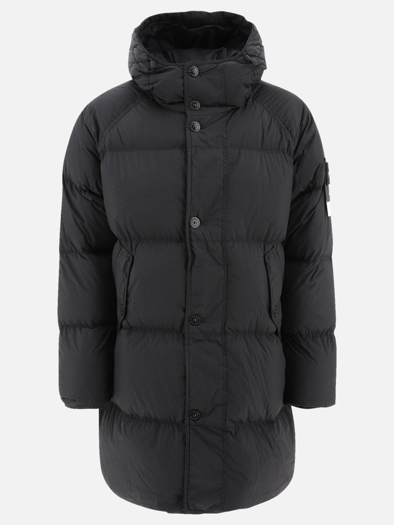 Down coats Solid colour  Black - Stone Island Men | PDP | VIETTI Online Store | Zoom-Modal
