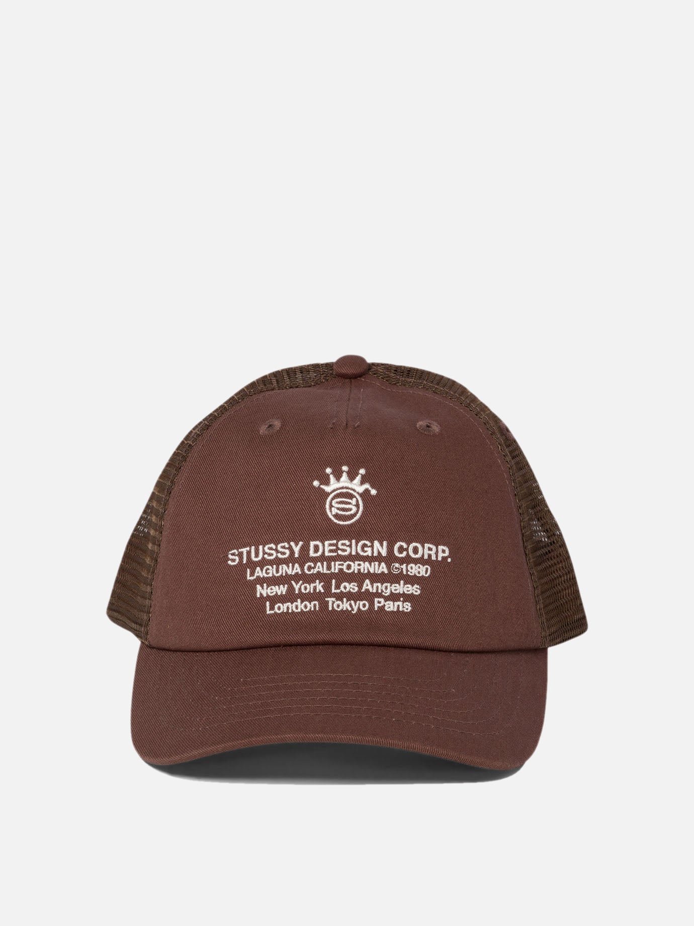 Stüssy "Corp Design" trucker cap Brown