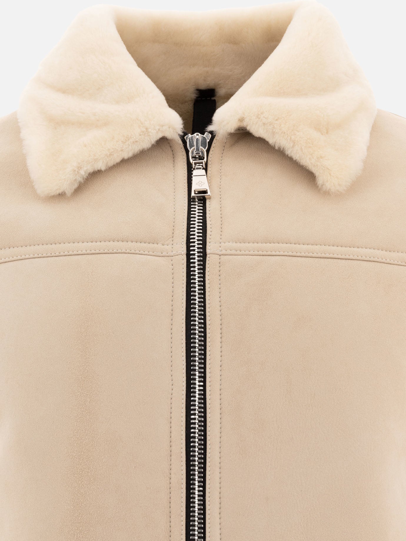 Shearling jackets Solid colour  Beige - Tagliatore Men | PDP | VIETTI Online Store | thumbnail_3