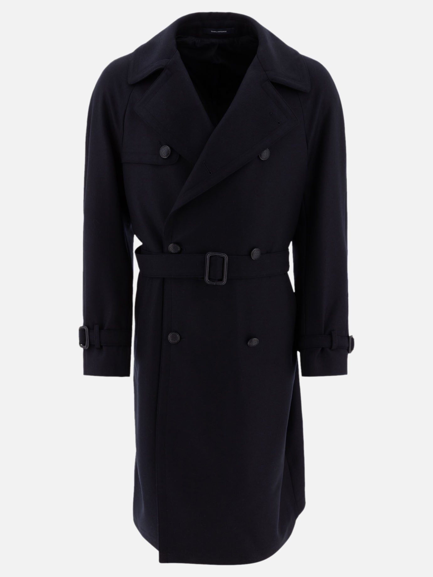 Long coats Solid colour  Blue - Tagliatore Men | PDP | VIETTI Online Store | thumbnail