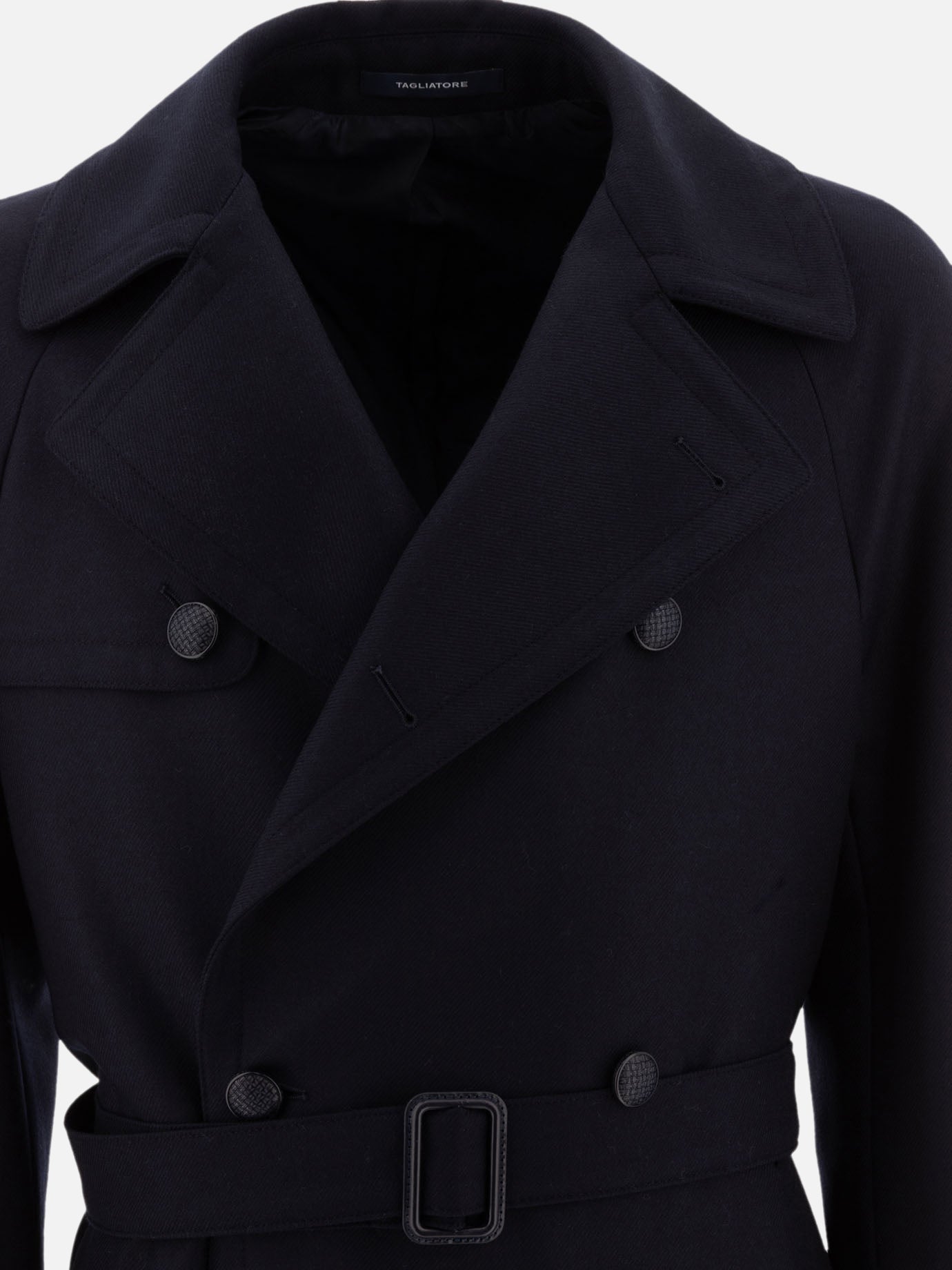 Long coats Solid colour  Blue - Tagliatore Men | PDP | VIETTI Online Store | Zoom-Modal_3
