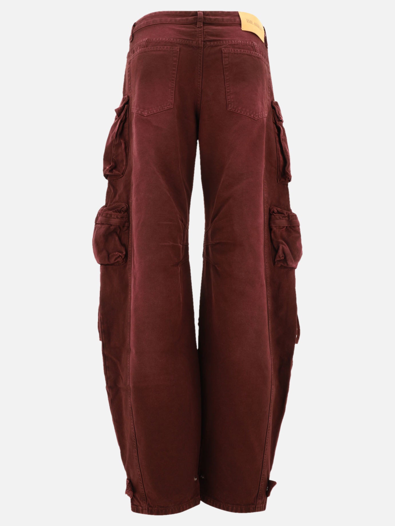 The Attico "Fern" cargo trousers Bordeaux