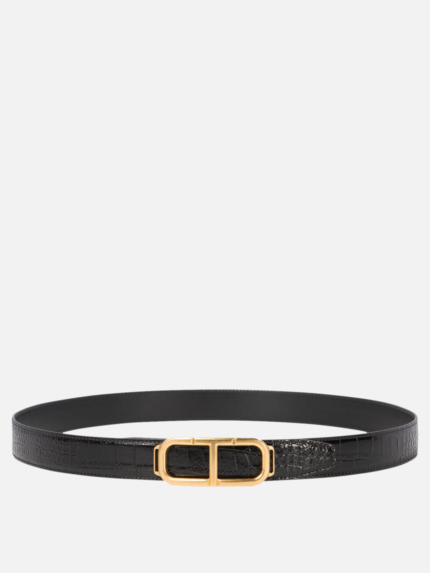 Tom Ford "Stadium" croc print belt Black